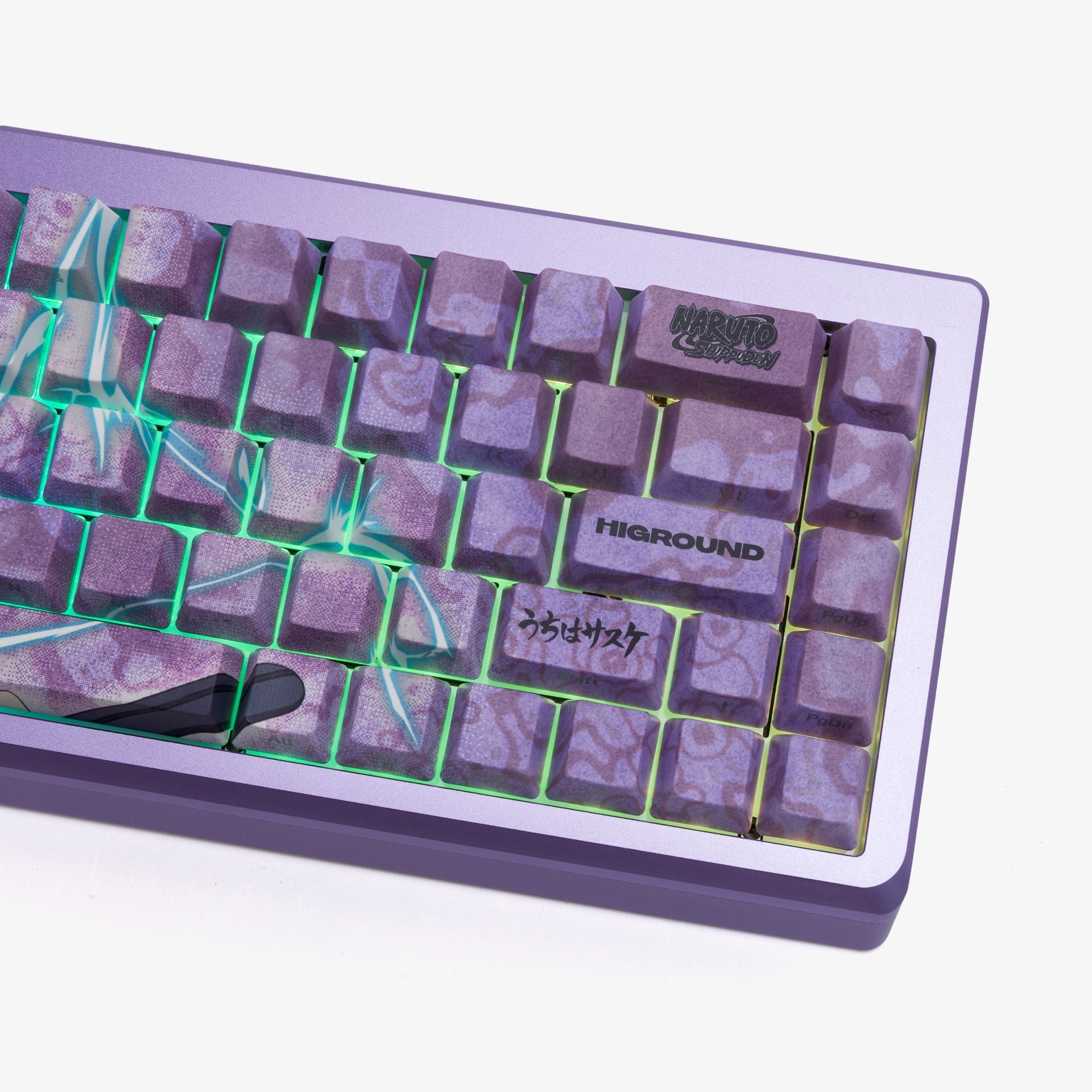 Naruto x HG Summit 65 Mechanical Gaming Keyboard - Sasuke Uchiha Themed RGB Backlit for PC/Mac - Perfect for Anime Fans & Esports Gamers