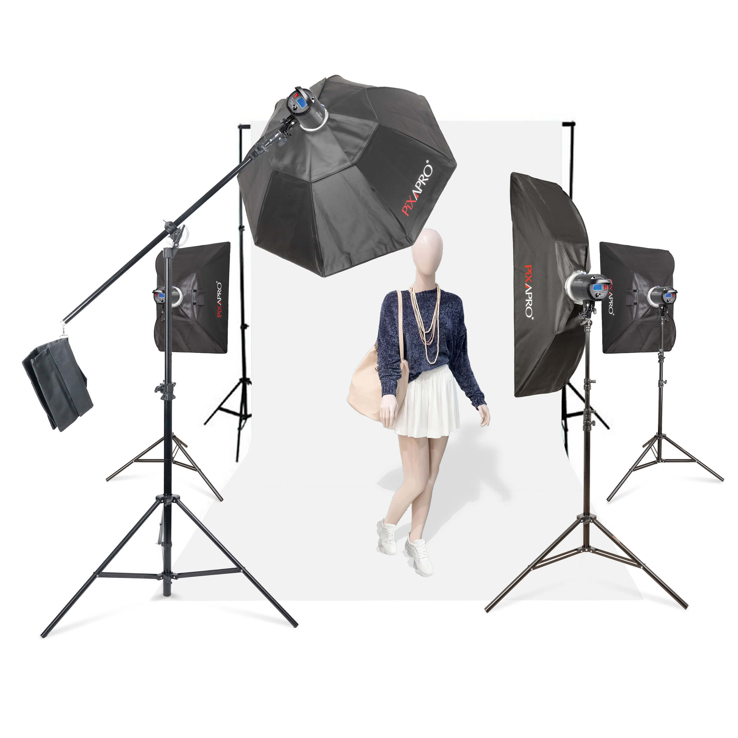 DAYLiTE60D MKII Professional 4-Light Photography Kit for E-Commerce & Fashion - Perfect for Product Shoots, Studio Lighting, and Online Store Listings