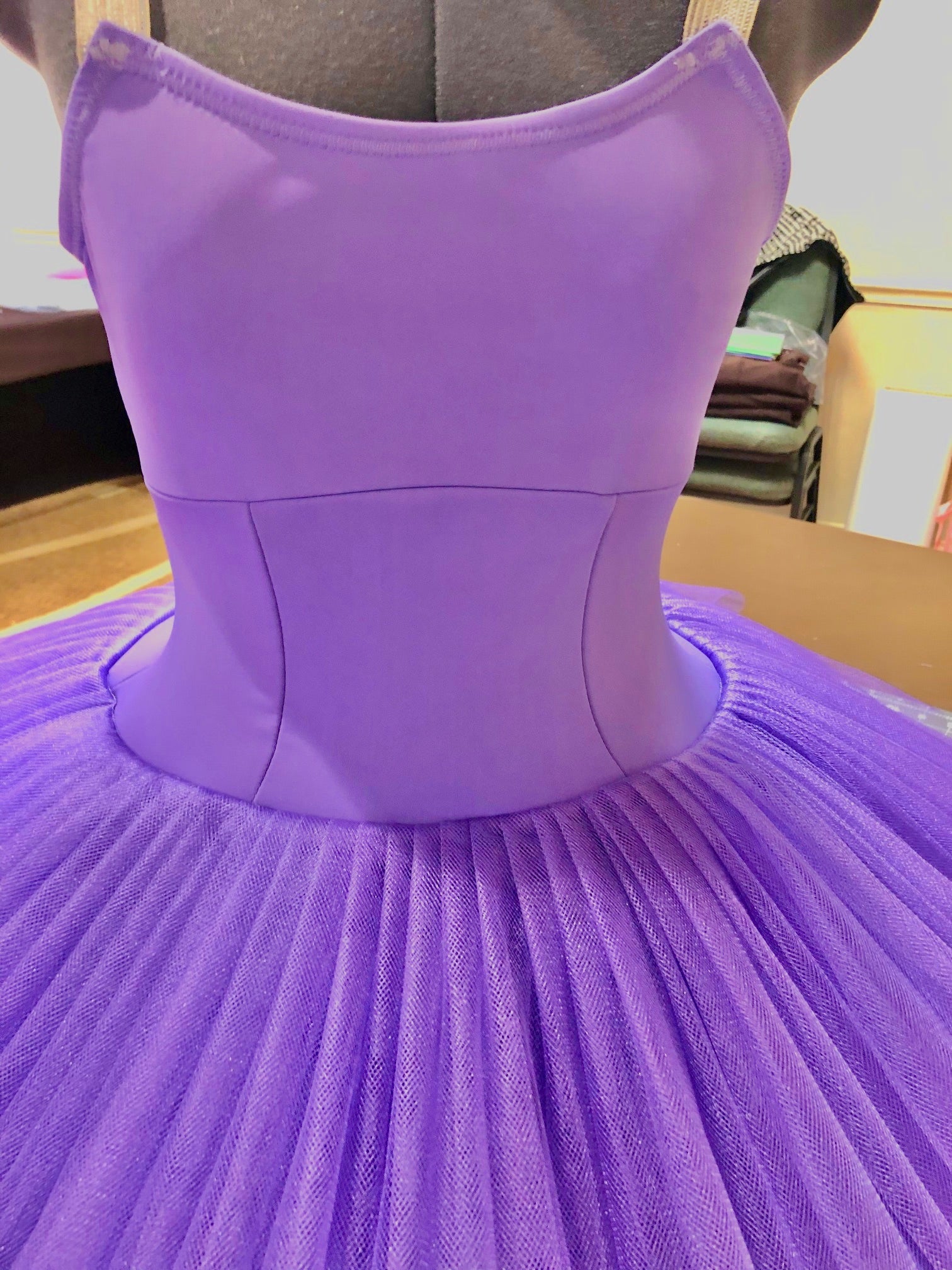 Stretch Tutu Top Camisole with Empire Waist & Princess Seams - Matching Stretch Tutu Panty Set - Perfect for Ballet, Dancewear, and Romantic Lingerie Outfits