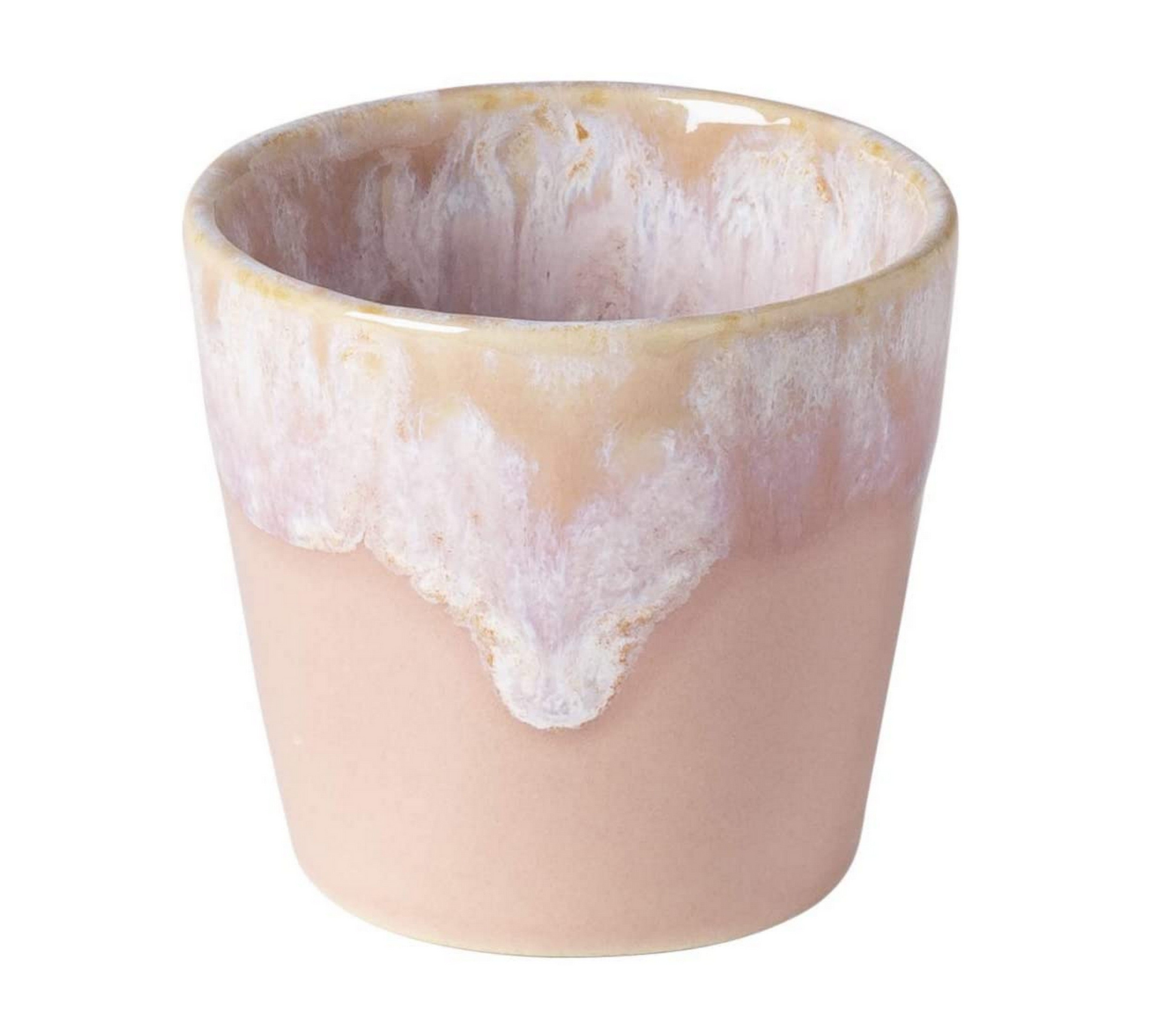 COSTA NOVA Stoneware Ceramic Espresso Cup Set - 6 Piece 3oz Coffee Cups, Soft Pink | Grespresso Collection | Perfect for Home, Cafe & Office Use