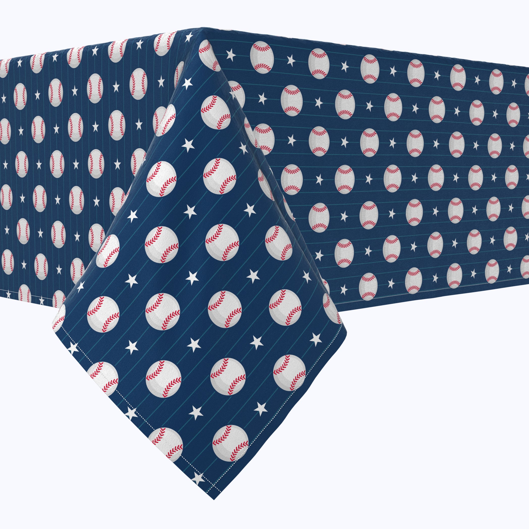 Baseball Stripe Cotton Rectangles - Soft & Durable Cotton Fabric for DIY Crafts, Quilting, and Home Decor Projects