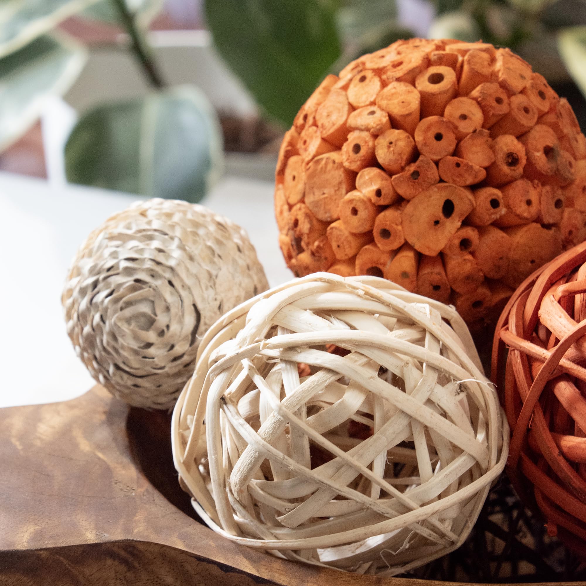 ANDALUCA Large Decorative Vase Filler Balls - 100-Pack Burnt Orange Glass Orbs for Centerpieces, Wedding Decor, Tabletop Displays & Home Decor Accents