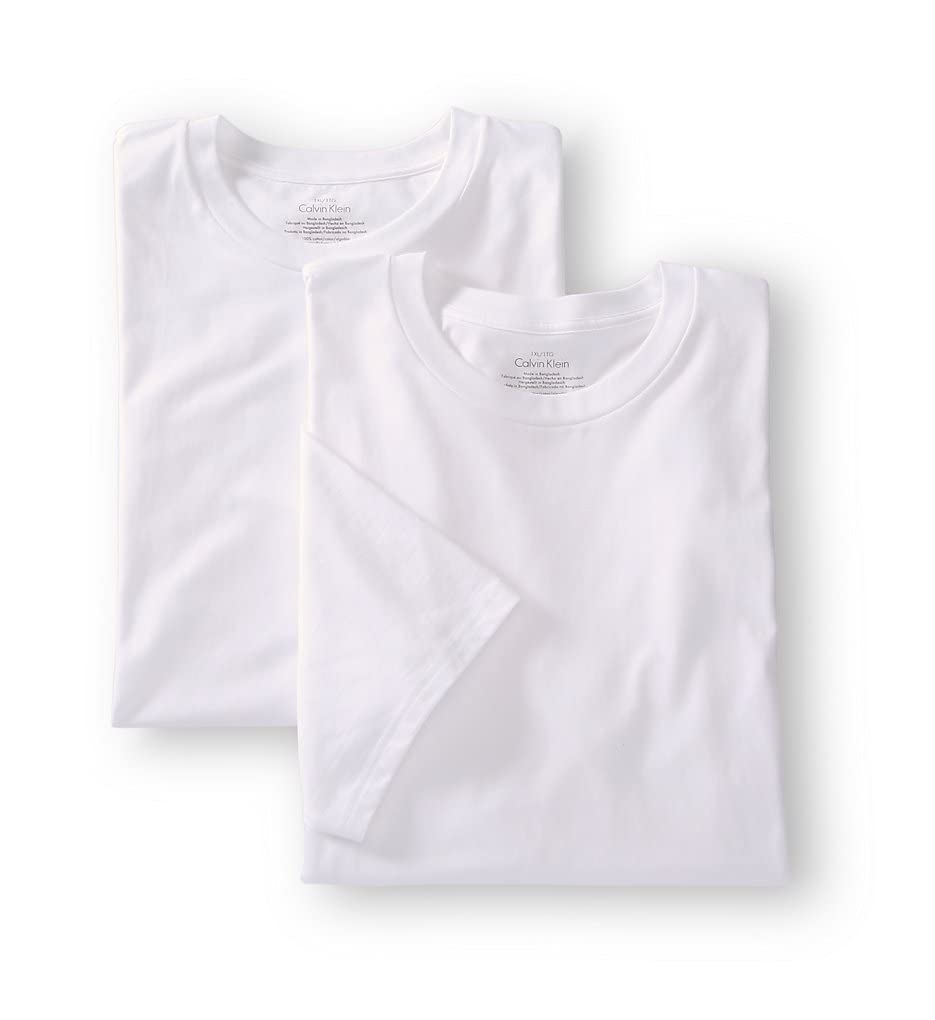 Calvin Klein Men's Big & Tall Cotton Classic 2-Pack Crew Neck T-Shirts | Soft Comfort Fit Casual Tees for Everyday Wear & Workout