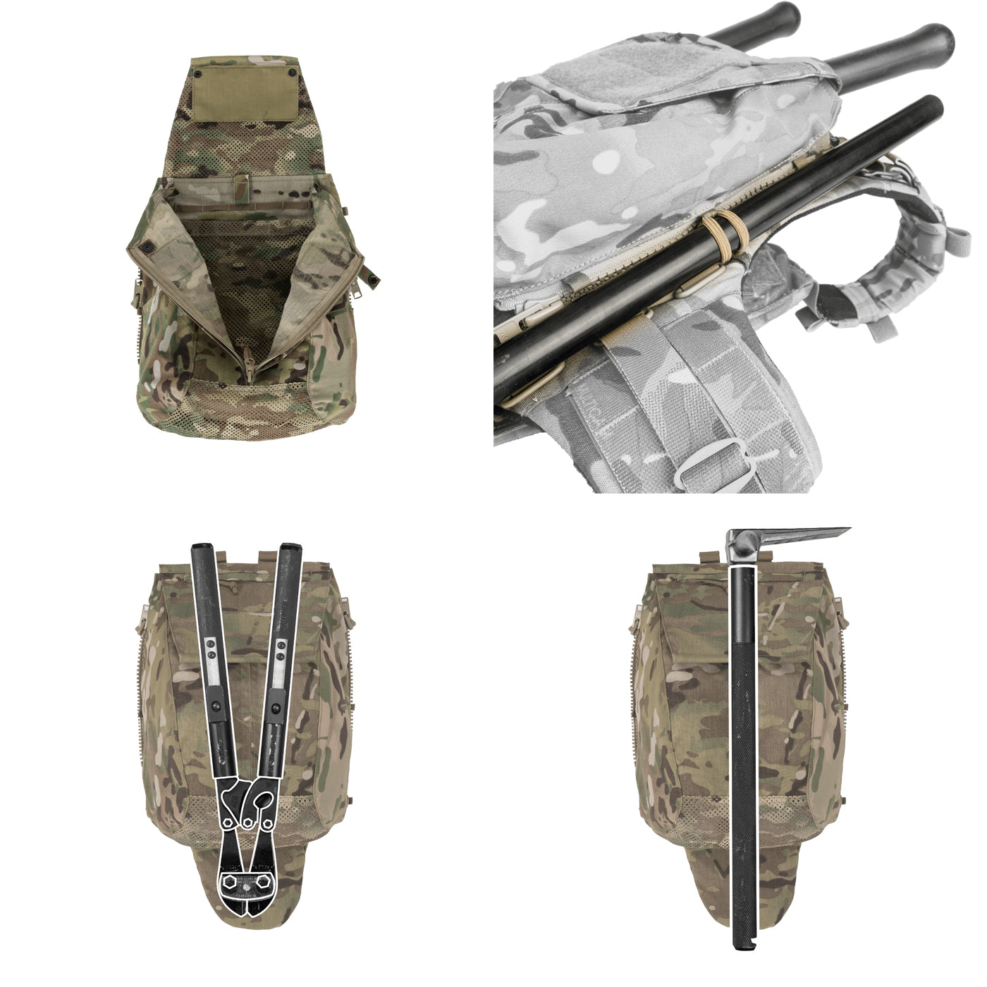 Crye Precision Pack Zip-On Panel Maritime - One Size Tactical Backpack Panel | Made in USA | Compatible with Military & Outdoor Gear
