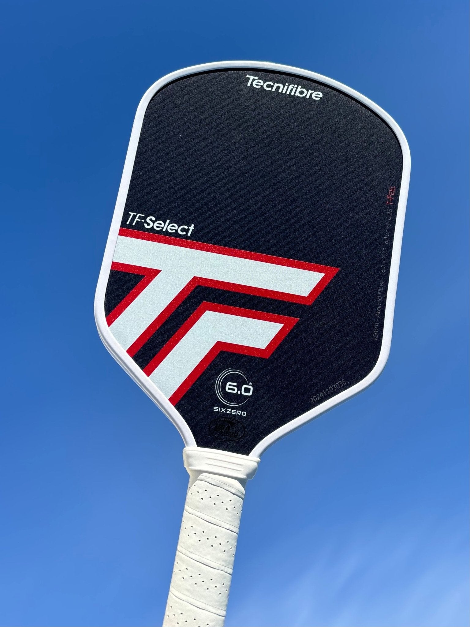 Tecnifibre TF Select Pickleball Paddle - Premium Carbon Fiber Pickleball Racket for Control & Power - Perfect for Indoor & Outdoor Court Play, Tournaments & Recreational Games