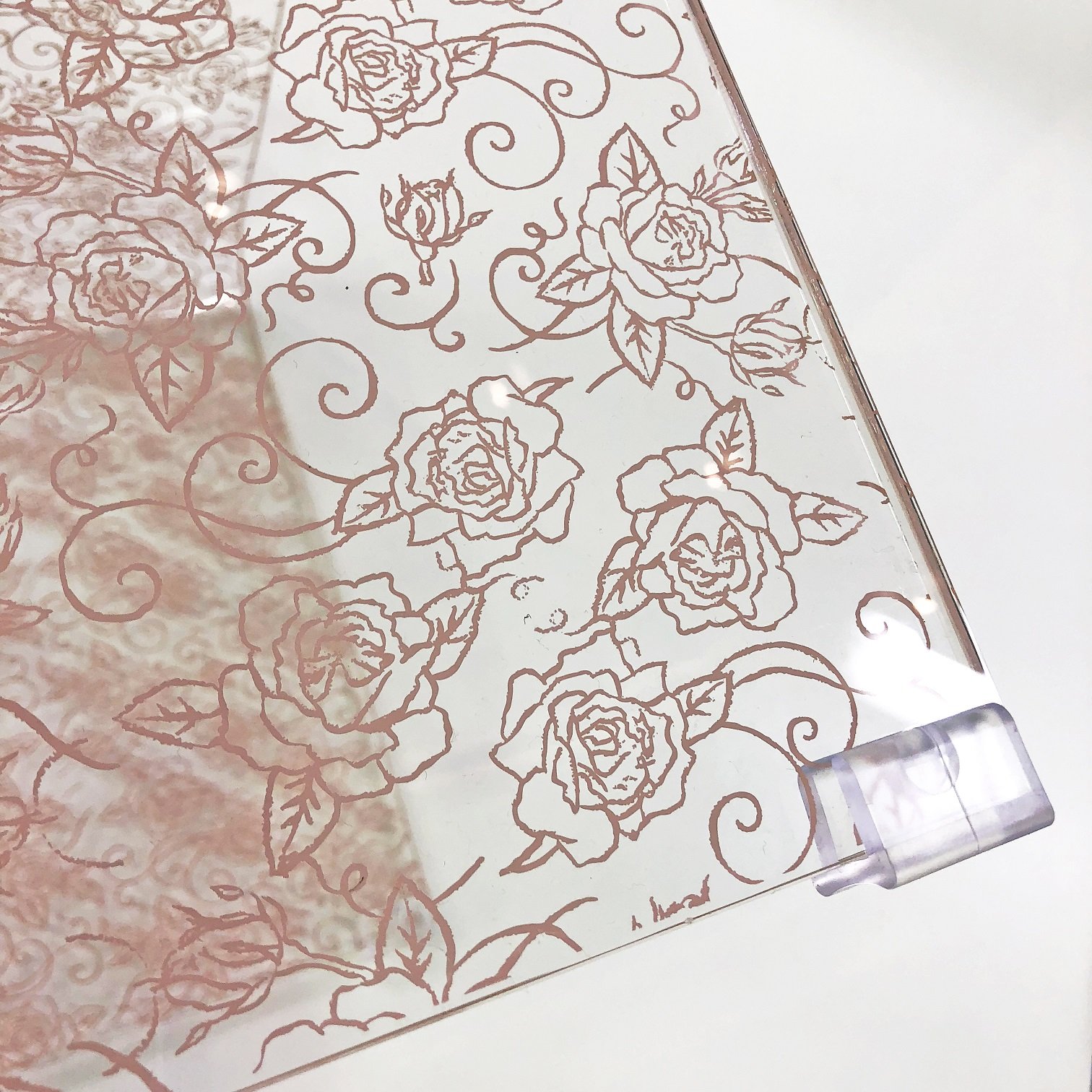 Senko 78258 Clear Rose N Bath Chair - 9.8 Inch (25cm) Height Adjustable Shower Seat with Pink Rose Pattern - Non-Slip Bathtub Chair for Elderly & Disabled - Ideal for Bathroom Safety & Comfort