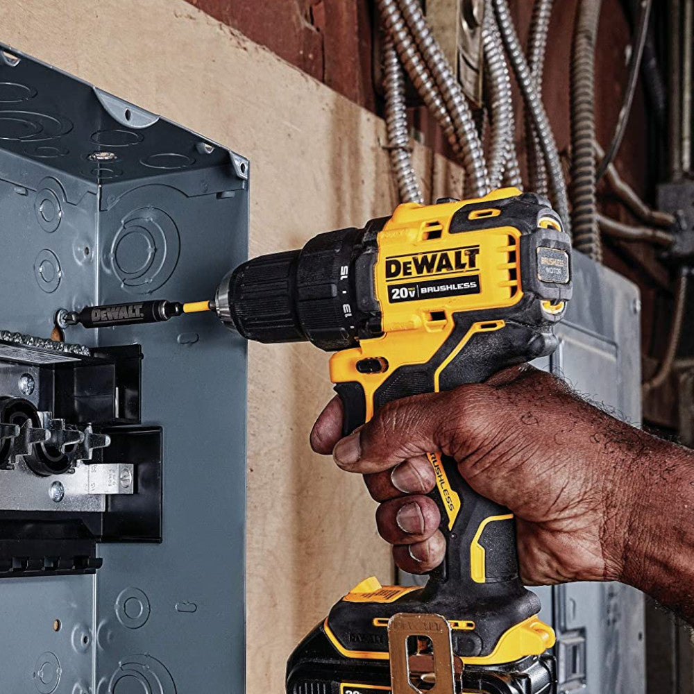 DEWALT 20V MAX* Cordless Drill/Driver Kit, Compact 1/2 Inch (Refurbished with Warranty) - DCD708C2 - Perfect for DIY Projects, Home Repairs & Professional Construction Work
