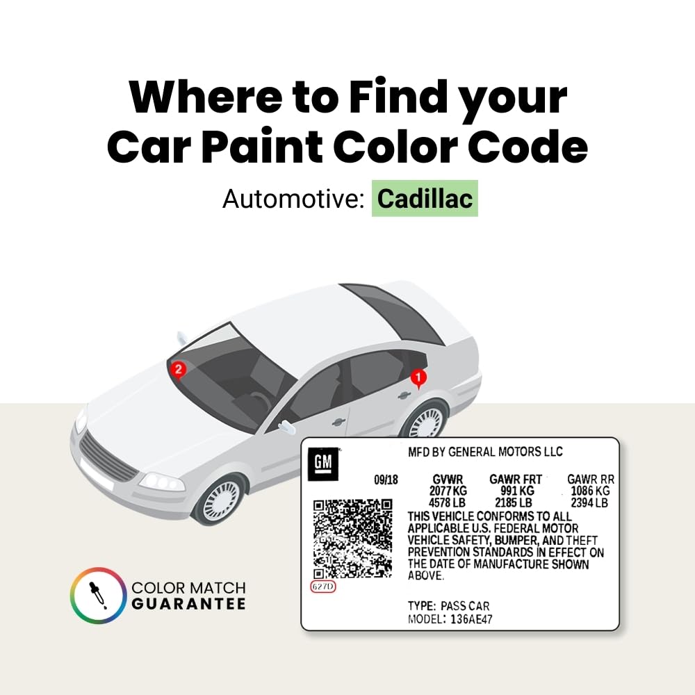 TouchUpDirect Exact Match Touch Up Paint Aerosol for Cadillac (41/WA8555/GBA Black) - Platinum Package | Scratch Repair & Car Maintenance for Cadillac Vehicles