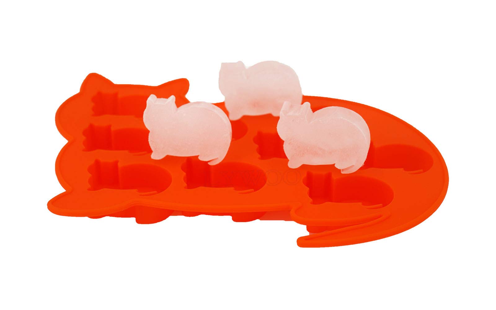Cat Shaped Silicone Ice Cube Tray & Treat Mold - Fun Kitty Ice Cubes for Drinks & Baking - Perfect Cat Lover Gift for Birthday, Christmas, Mother's Day, Father's Day - 2 Pack - Great for Cocktail Parties, DIY Desserts & Pet Treats