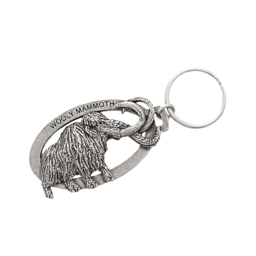 Handmade Pewter Wooly Mammoth Keychain - 2