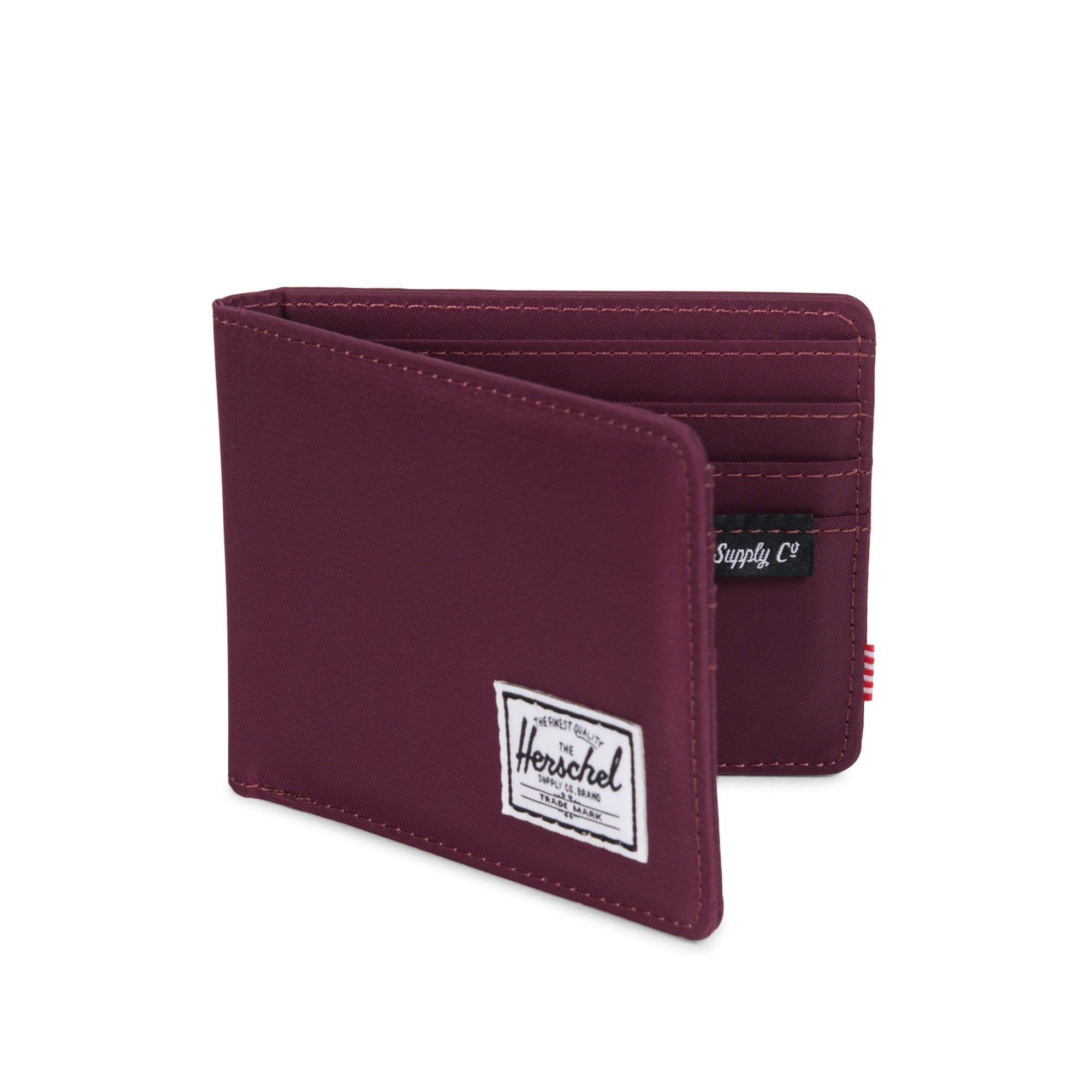 Herschel Roy Wallet for Men - Slim RFID Blocking Leather Bifold Wallet in Windsor Wine | Perfect for Everyday Use, Travel & Gifting