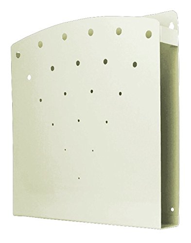 HIPAA Compliant Wall Mounted Steel Medical Chart Holder - Single Pocket, Fits Letter & Legal Size Folders (Ivory) | Perfect for Hospitals, Clinics & Doctor Offices Organization