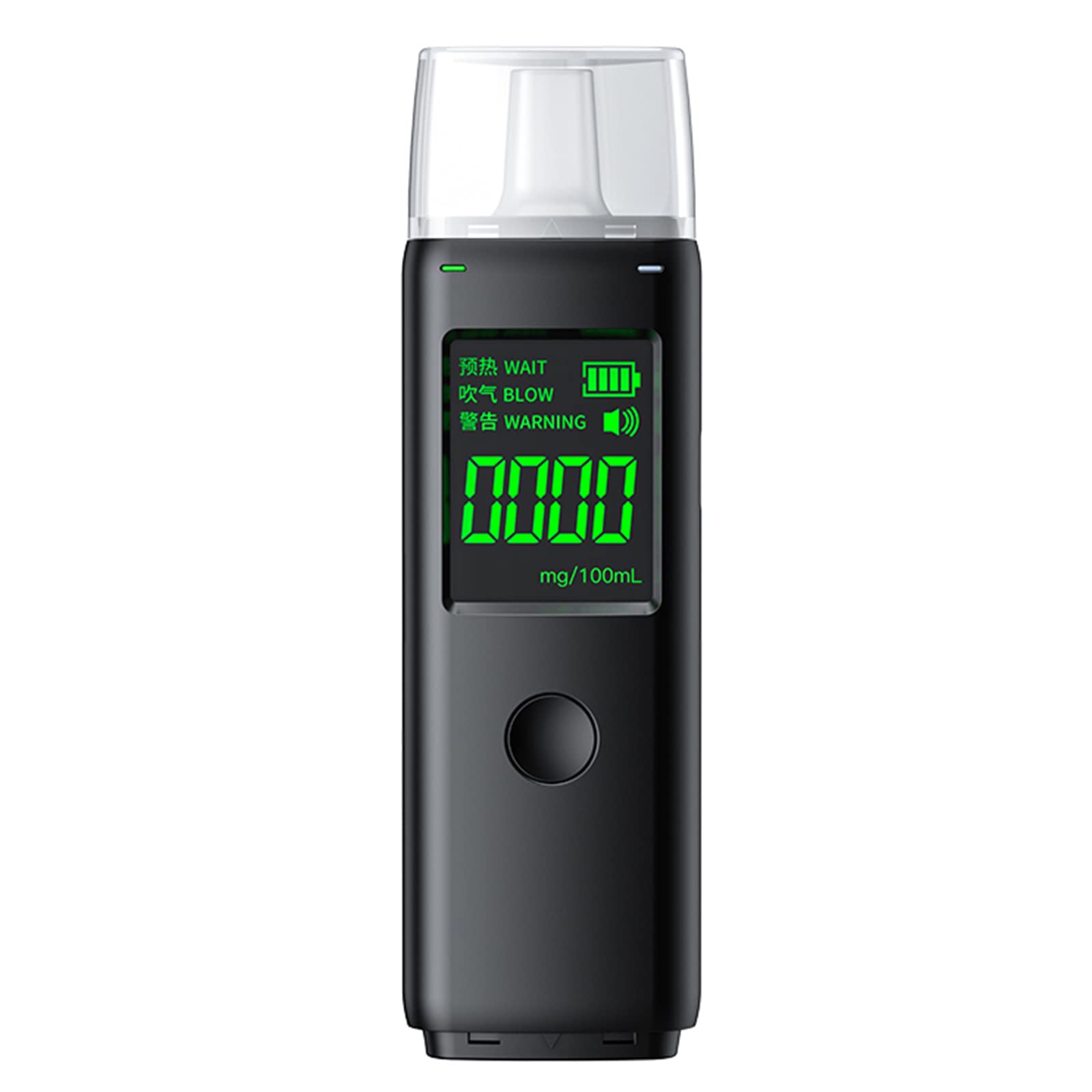 Rechargeable Breathalyzer - Accurate Portable Alcohol Breath Tester with LED Display | Personal & Professional Use for Drivers, Home, Bars & Parties | FDA-Certified Alcohol Detection Device (Black)
