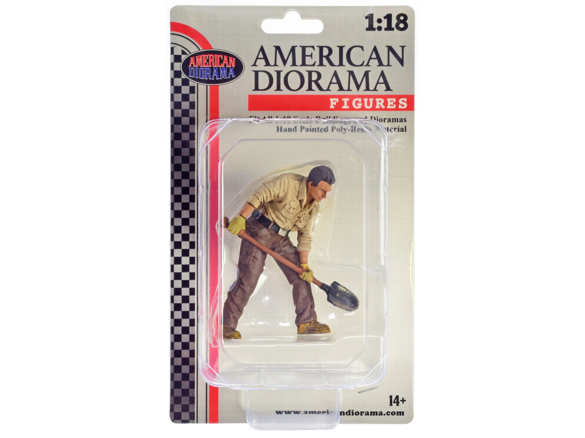 1/18 Scale 4X4 Mechanic Figure - Realistic Diecast Model for RC Cars & Trucks by American Diorama - Perfect for Off-Road Dioramas, Model Displays & Collector Scenes