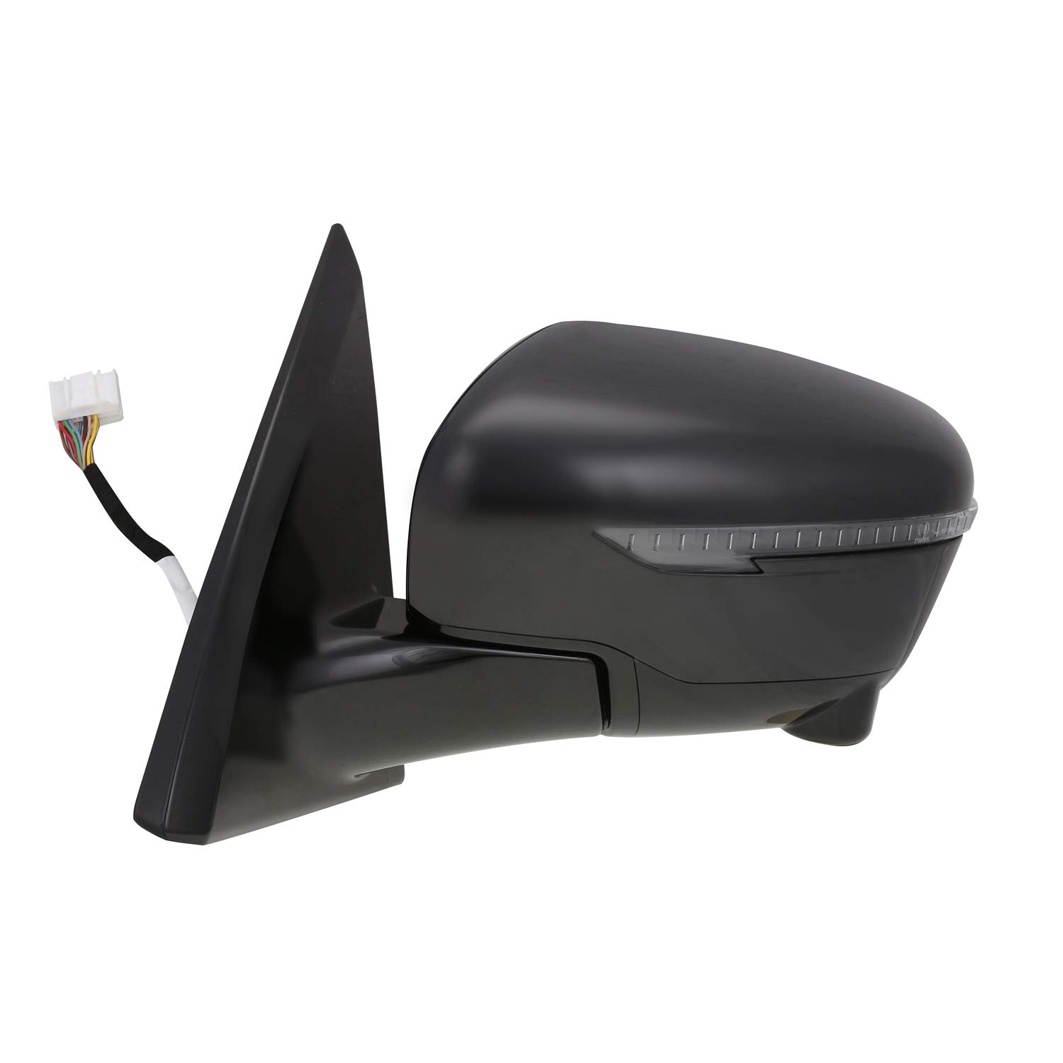 2017-2017 Nissan Pathfinder Driver Side Power Heated Mirror with Turn Signal, Memory Function & Around View Camera - Manual Folding, Paint-Matched Flat Glass (Partslink NI1320275) | Perfect for Winter Driving & Parking Assistance