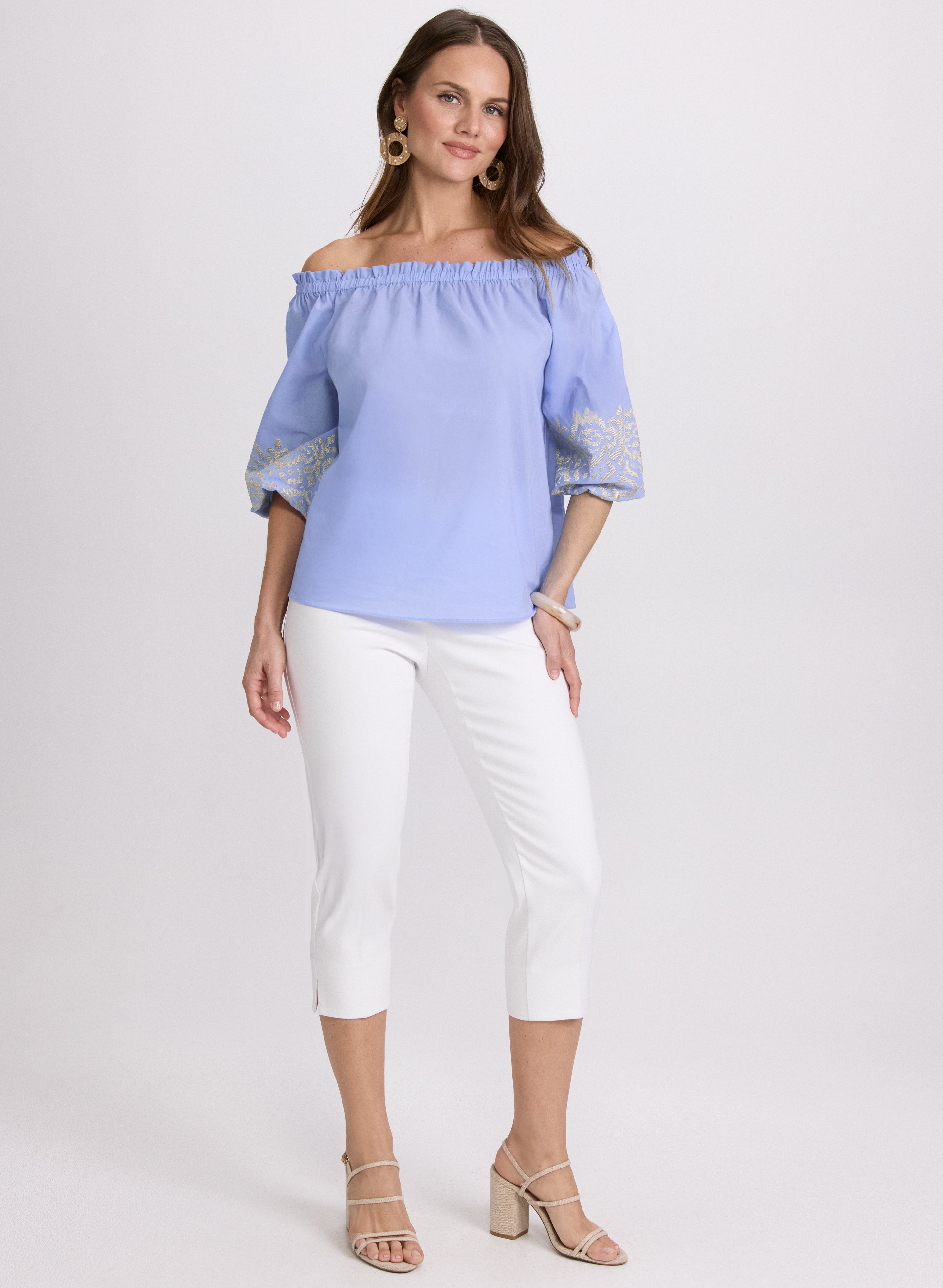 Embroidered Off Shoulder Blouse for Women - Floral Lace Summer Top - Boho Chic Party Shirt - Perfect for Date Night & Beach Vacation