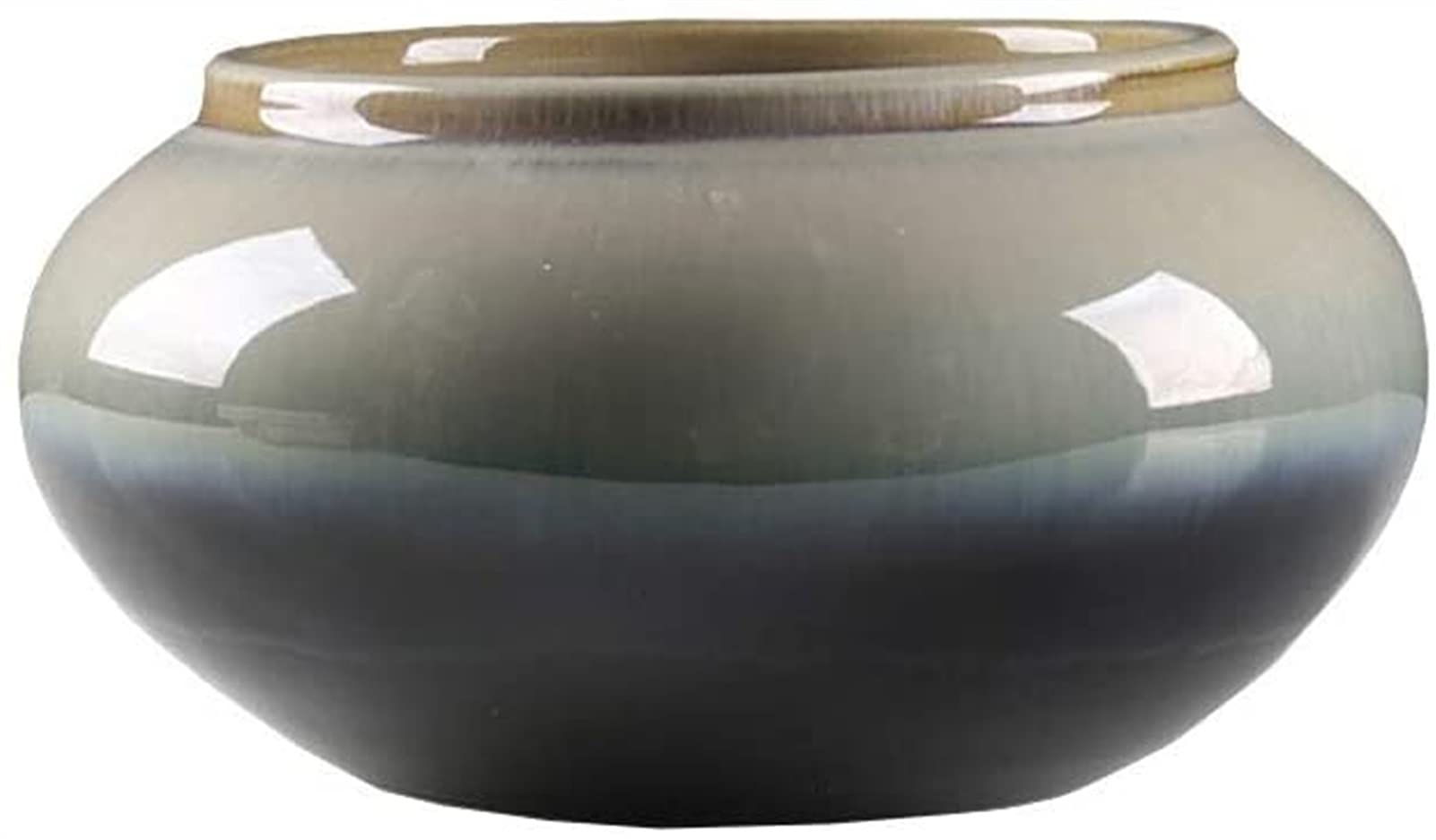 Modern Ceramic Hydroponic Vase - Gray Flower Pot for Home Countertop Decor, Garden & Indoor Plants - Perfect for Living Room, Office Desk, and Wedding Centerpieces (Size A)