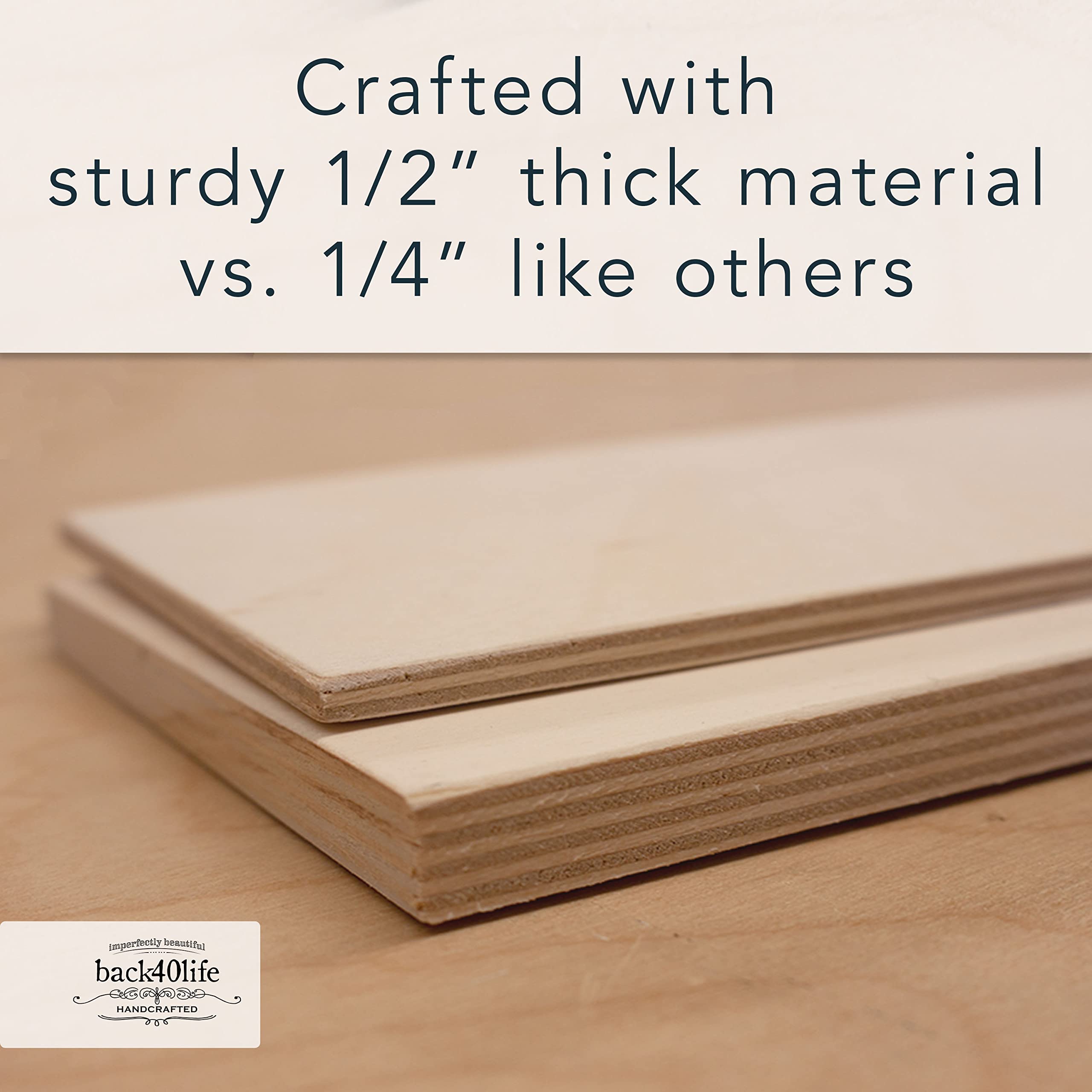 Back40Life Wooden Kids Growth Chart Ruler - Natural Weathered Finish for Boys & Girls | Perfect Nursery Decor & Milestone Tracker for Baby's First Years
