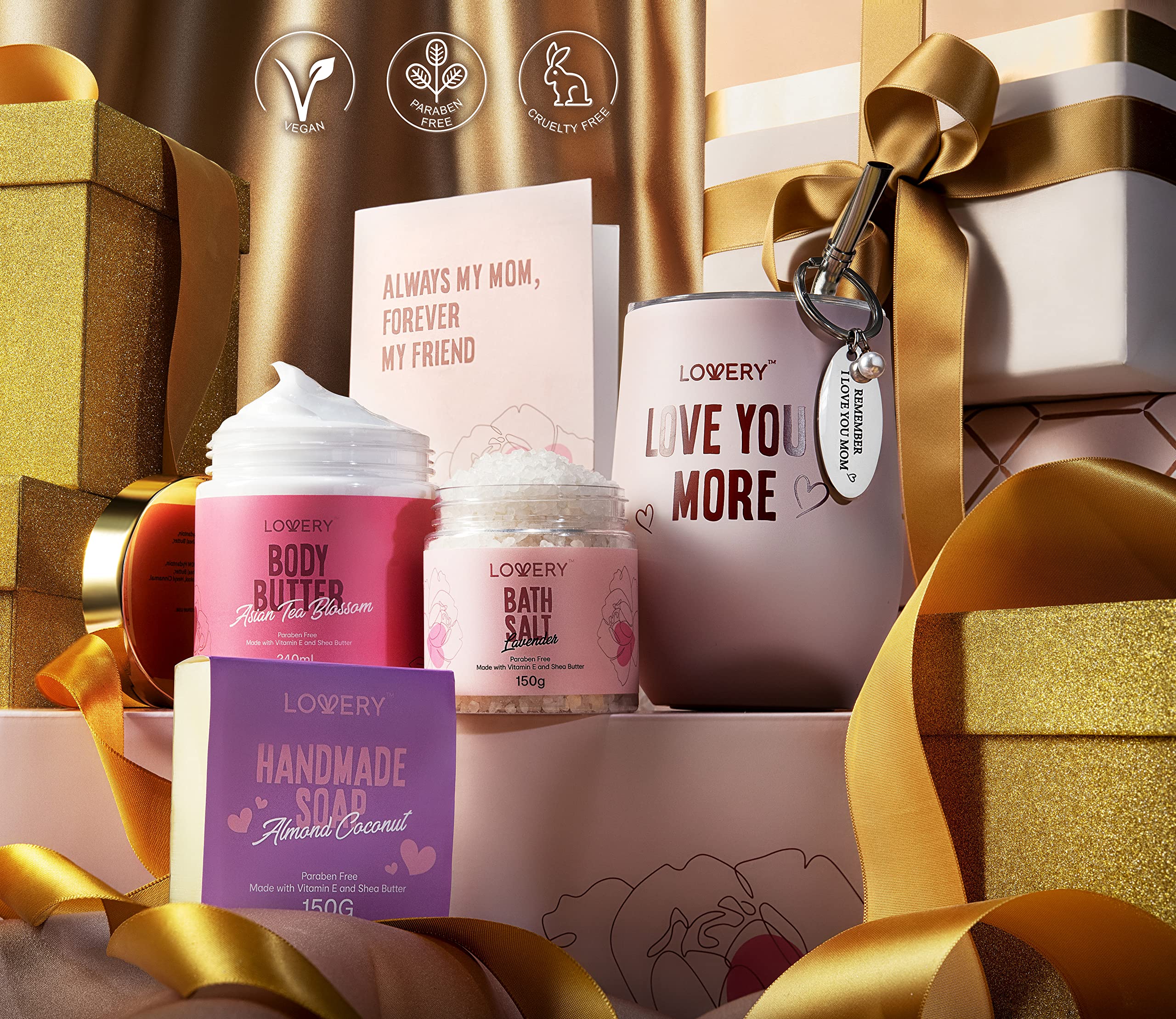 Luxury Spa Gift Set for Mom - Relaxing Birthday & Mother's Day Gifts for Women - Stress Relief Care Package with Essential Oils & Bath Salts - Perfect Present from Daughter or Son - Ideal for Self-Care, Pampering & Relaxation at Home