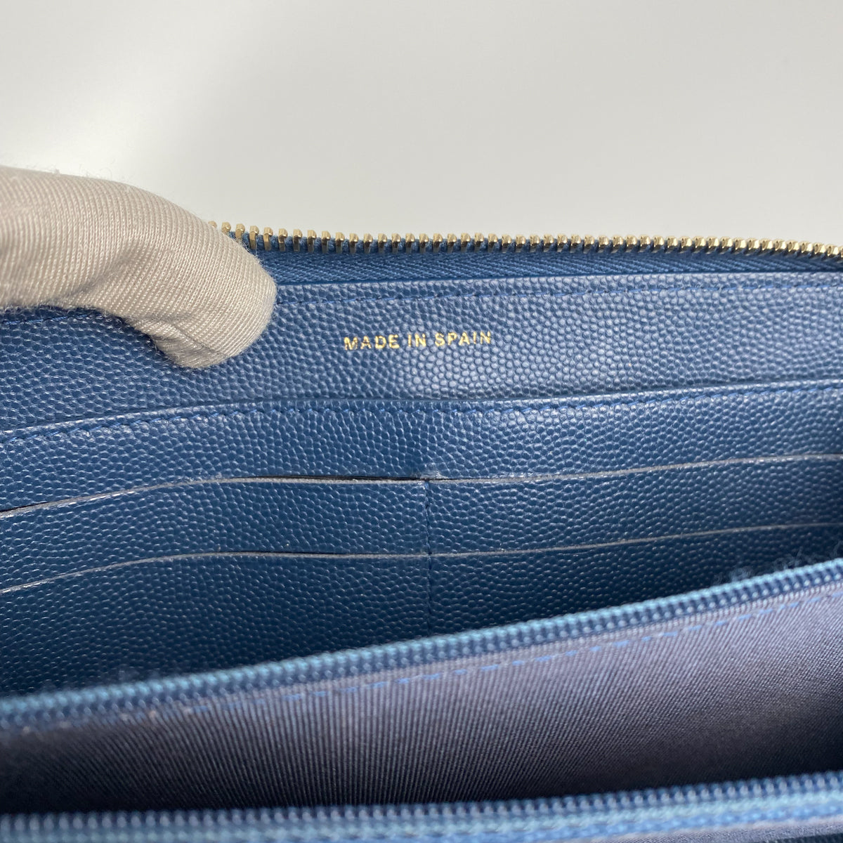 Chanel Caviar Navy Blue Zip Long Wallet for Women - Luxury Leather Wallet for Everyday Use & Travel
