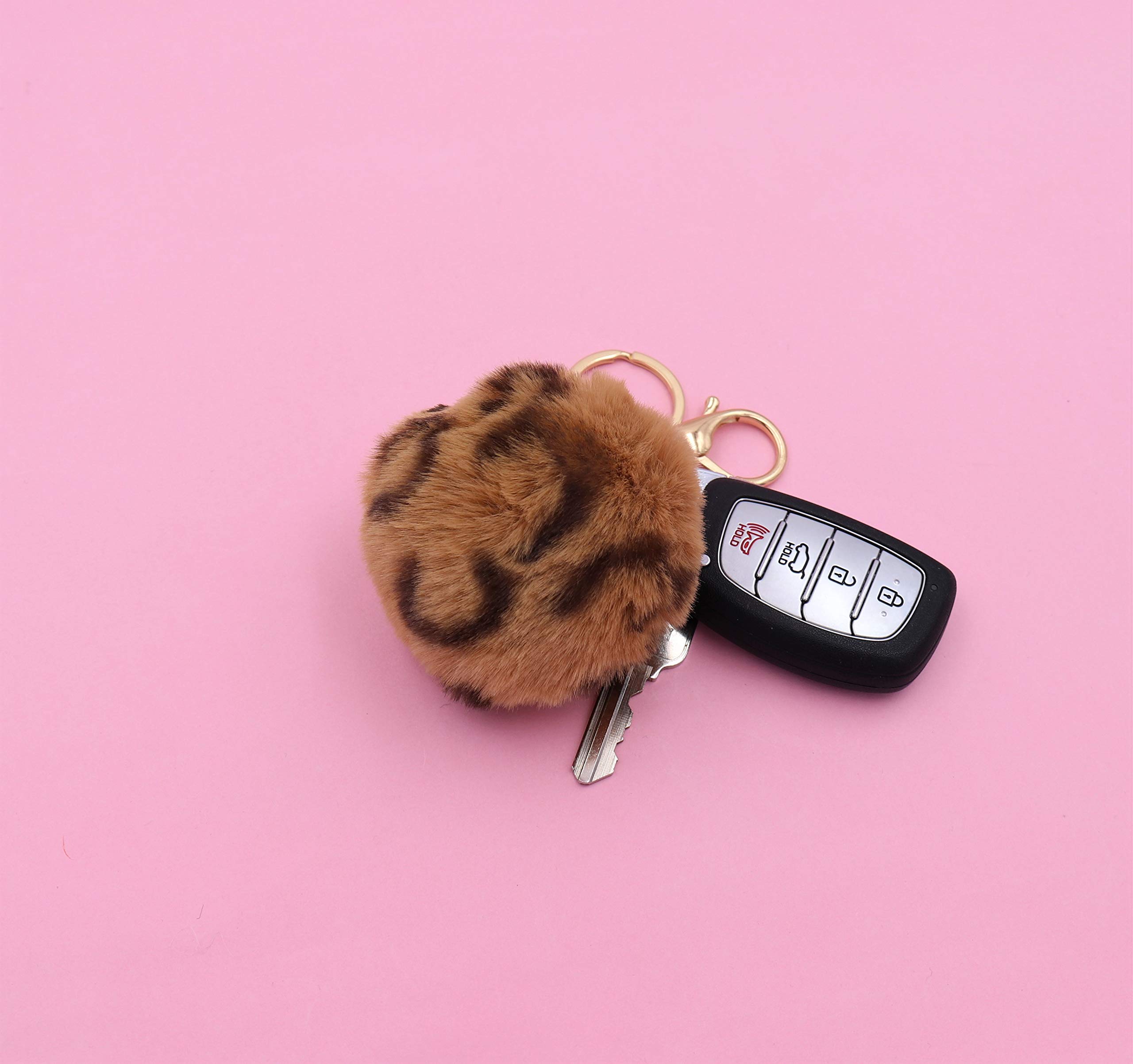 Soft Faux Fur Pom Pom Keychain for Women & Girls - Cute Backpack, Purse, and Bag Accessory - Perfect Gift for Birthdays, Christmas, and Daily Use
