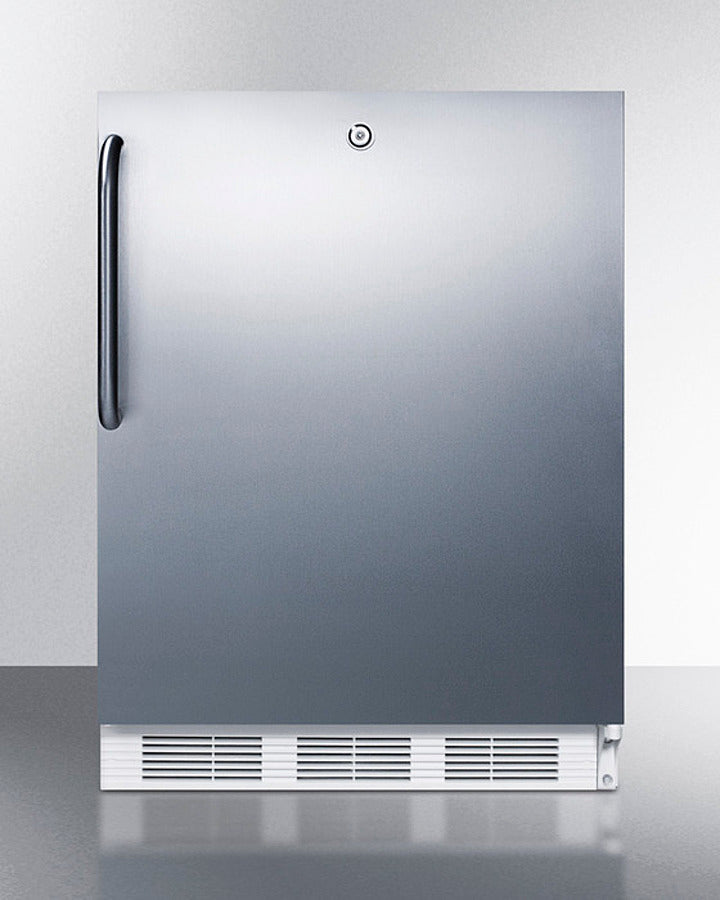 Accucold 24-Inch Wide ADA Compliant Refrigerator Freezer - CT66LWSSTBADA | Compact Under Counter Fridge for Home, Office, or Commercial Use
