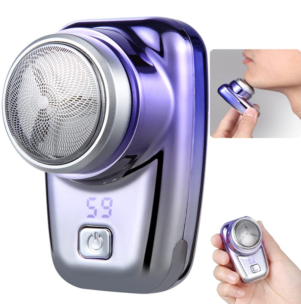 Portable Electric Shaver for Men - Mini Wet & Dry Travel Razor, Compact Pocket Size Shaver for Home, Car & On-the-Go Grooming | Perfect for Business Trips, Gym Bags & Quick Touch-Ups