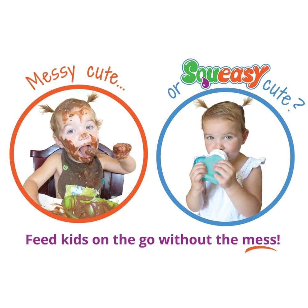 Silicone Squeezable Snack Pouch for Yogurt & Drinks - 180ml Medium Reusable Food Container - Perfect for Kids Lunch Box, Baby Puree, and On-the-Go Snacks (Blue)