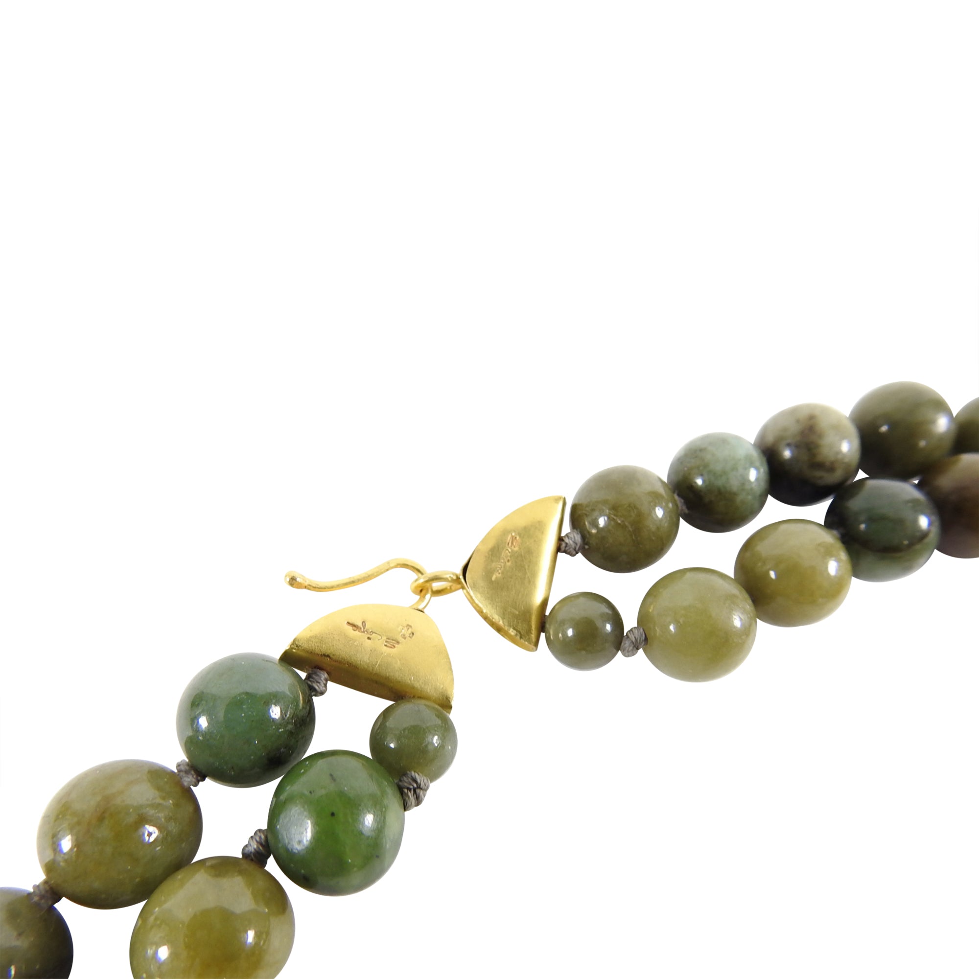 22k Gold & Carved Jade Bead Pendant Necklace for Women - Elegant Jewelry Gift for Birthday, Anniversary & Special Occasions