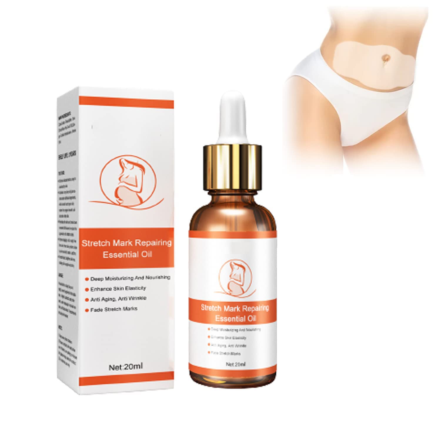 7 Days Fading Treatment Set for Scars & Stretch Marks - Skin Repair Essential Oil with Firming & Lifting Effect - Improves Skin Texture for Softer, Smoother Skin (1PC) - Perfect for Post-Pregnancy Care & Body Confidence