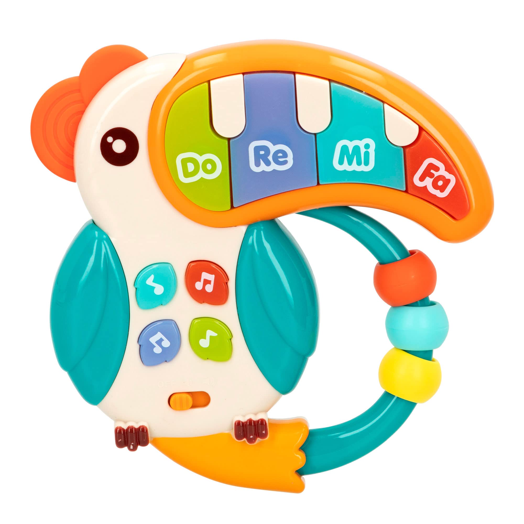 ColorBaby - Musical Tucan Rattle Toy for Babies, Infant Sensory Toy with Soft Sounds, Perfect for Newborns & Toddlers - Great for Playtime, Teething & Early Learning Development