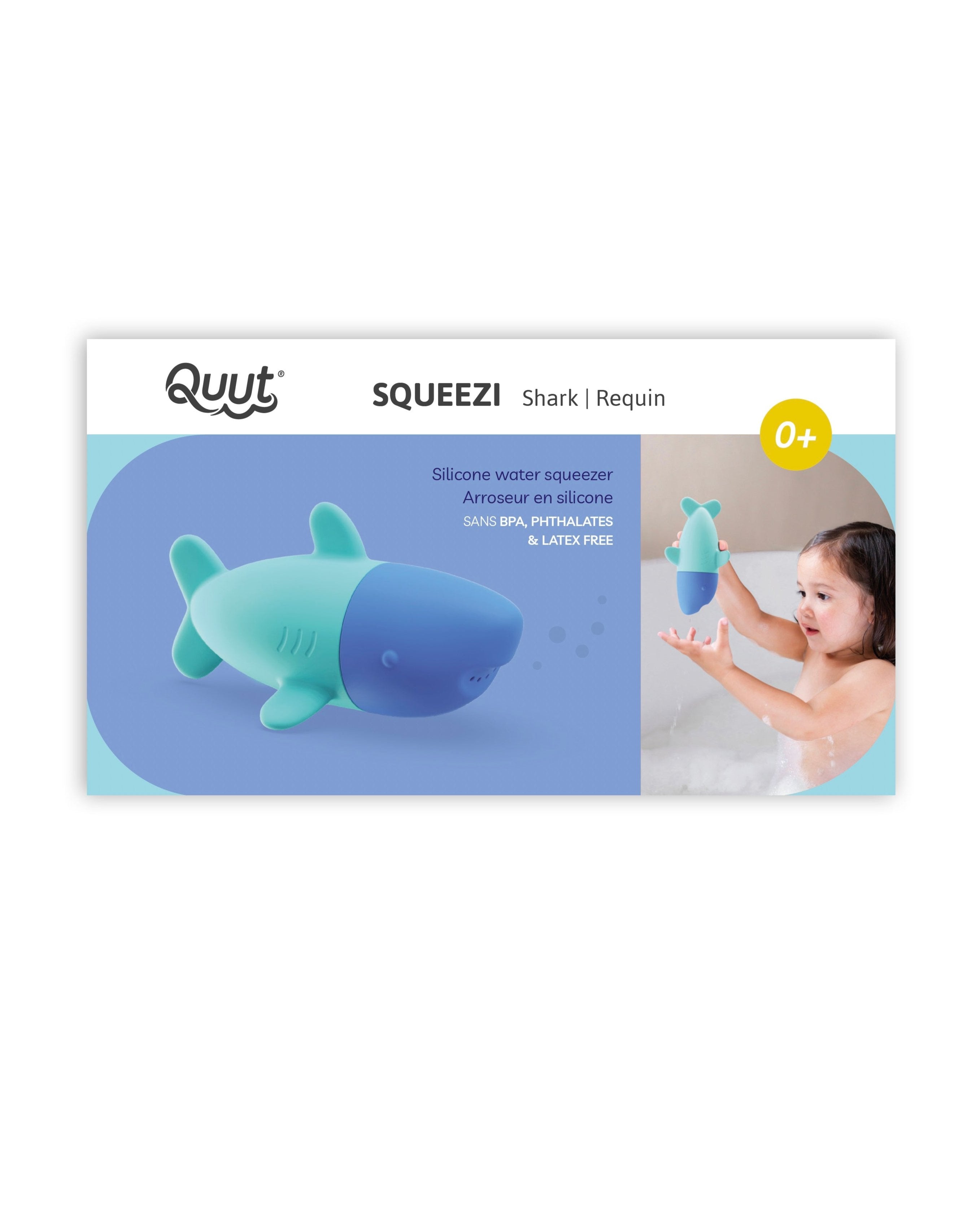 Squeezi Silicone Shark Bath Toy for Kids - Fun & Safe Bathtime Play - Perfect for Toddlers, Infants & Baby Showers - Encourages Sensory Development & Water Play