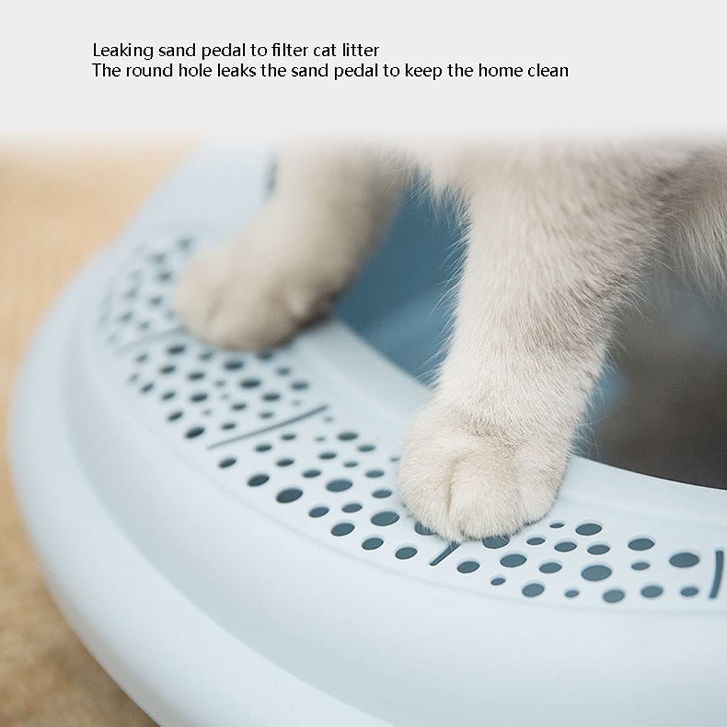Premium Semi-Enclosed Cat Litter Box - Large Splash-Proof Design with Odor Control, Easy to Clean Kitten Litter Tray for Indoor Cats | Perfect for Small Apartments & Multi-Cat Homes (Size B)