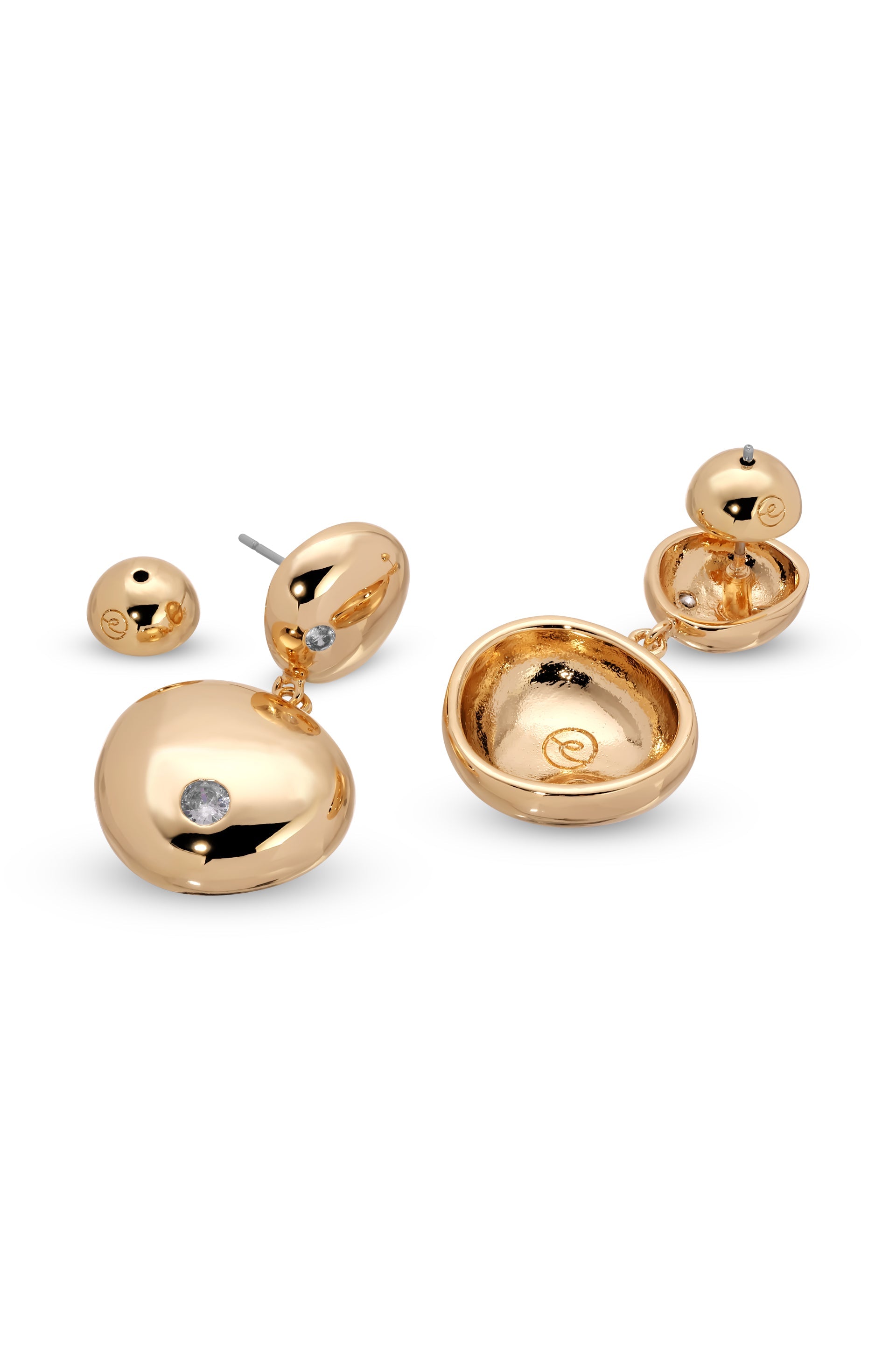 Elegant Polished Double Pebble Drop Earrings for Women - Perfect for Weddings, Parties & Evening Events