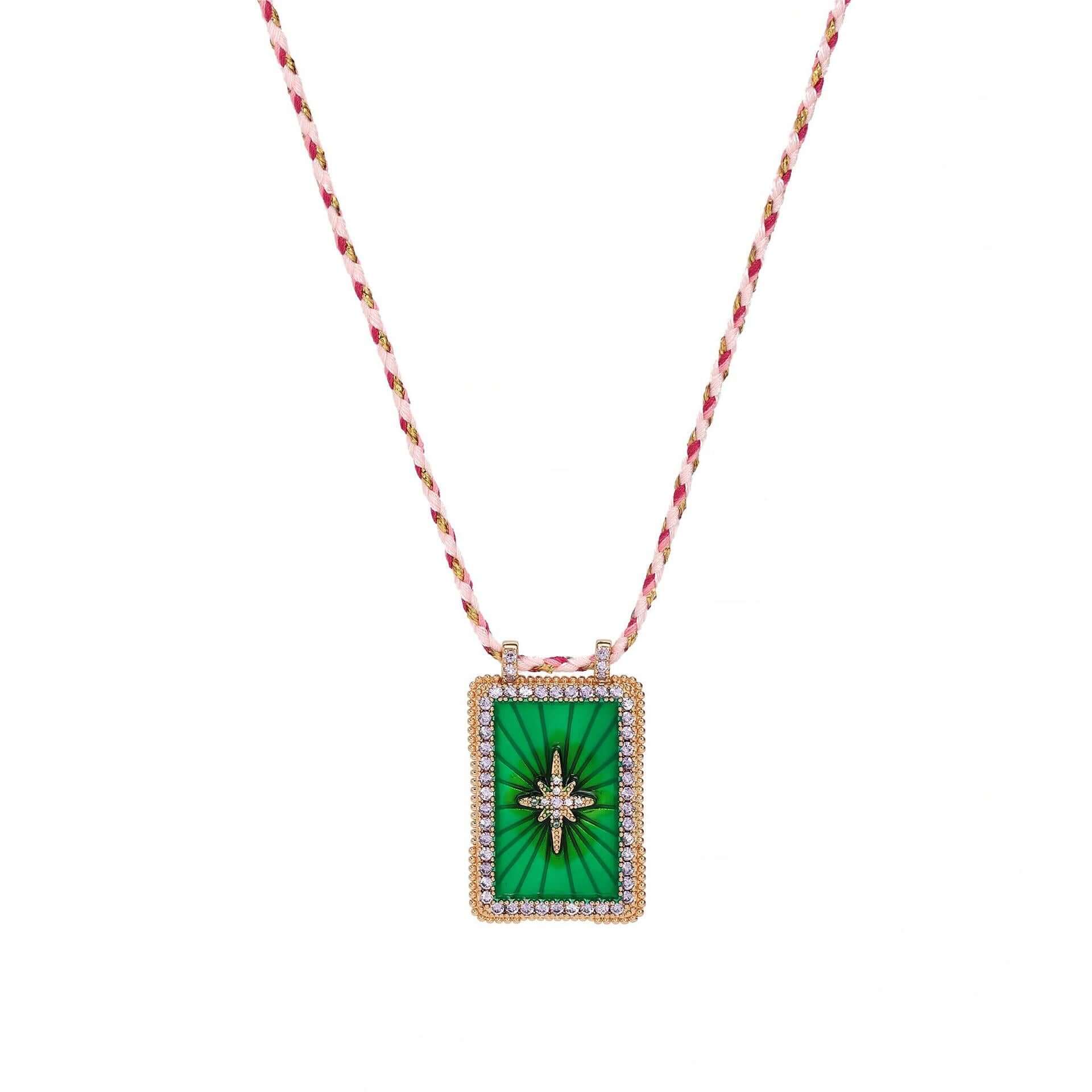 Rainbow Tarot Card Pendant Necklace with Adjustable Cord - JFN401 | Spiritual Jewelry for Wiccan, Pagan & Tarot Enthusiasts