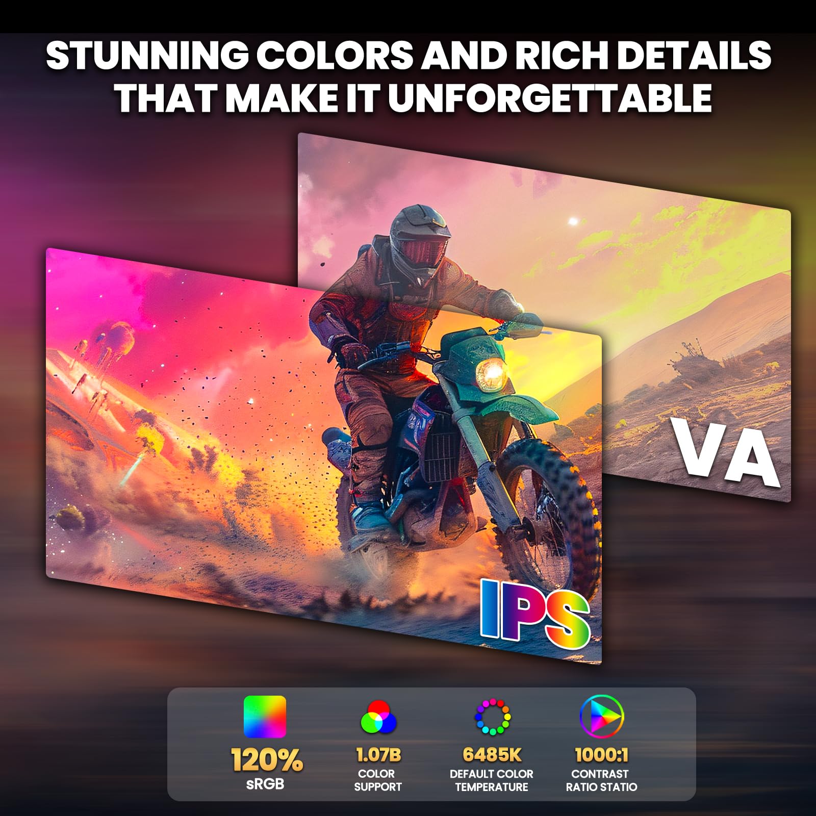CRUA 32-inch 4K UHD Gaming Monitor - 3840x2160 IPS 144Hz, FreeSync, HDR, 120% sRGB, 1.07B Colors, HDMI 2.1/DP 1.4, Built-in Speakers, VESA Mount - Perfect for PC Gaming, Console Gaming & Home Office Workstations