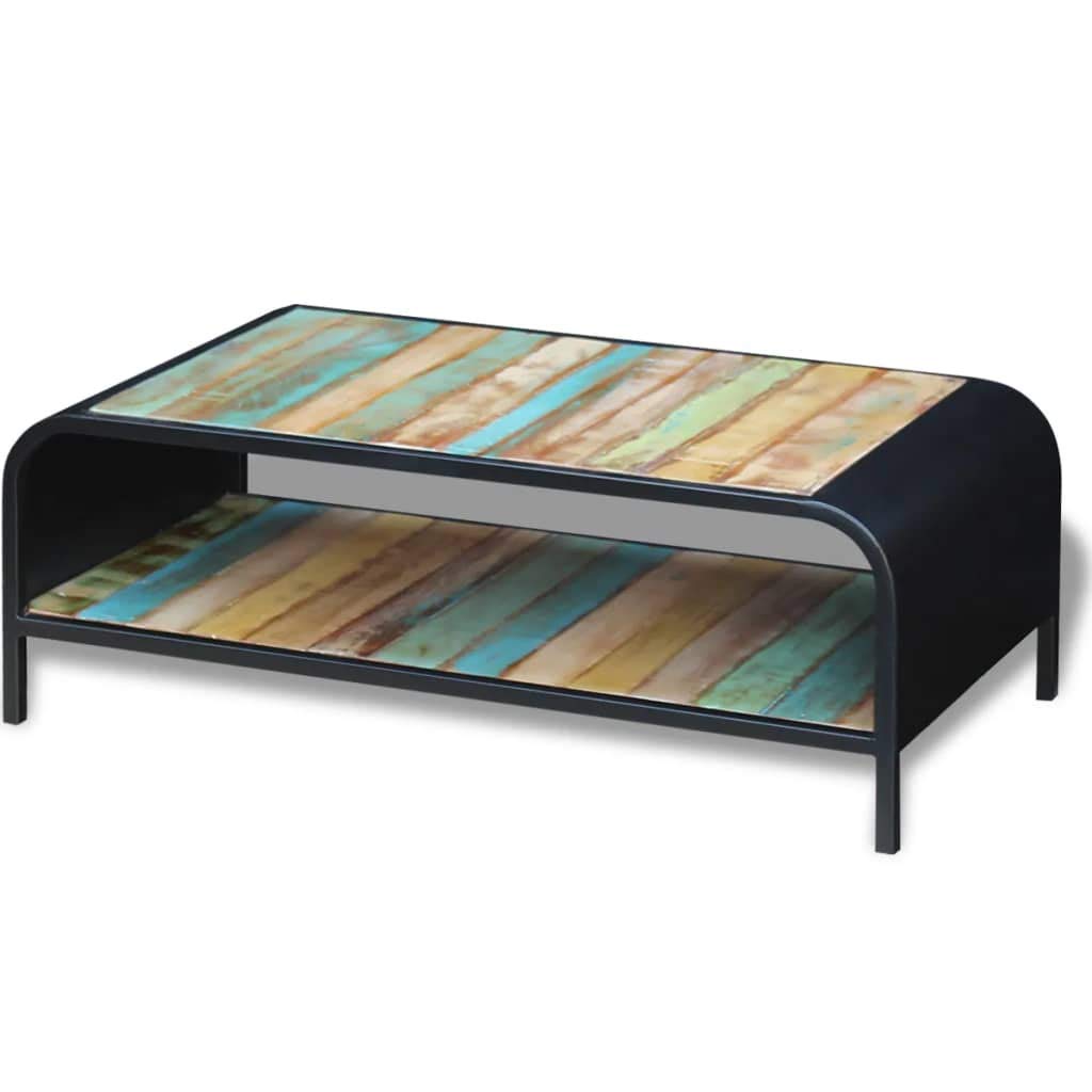 Solid Reclaimed Wood Coffee Table - Rustic Sofa Side Table for Living Room, Home Decor | Fast Shipping | Perfect for Lounge, TV Room & Small Space Furniture