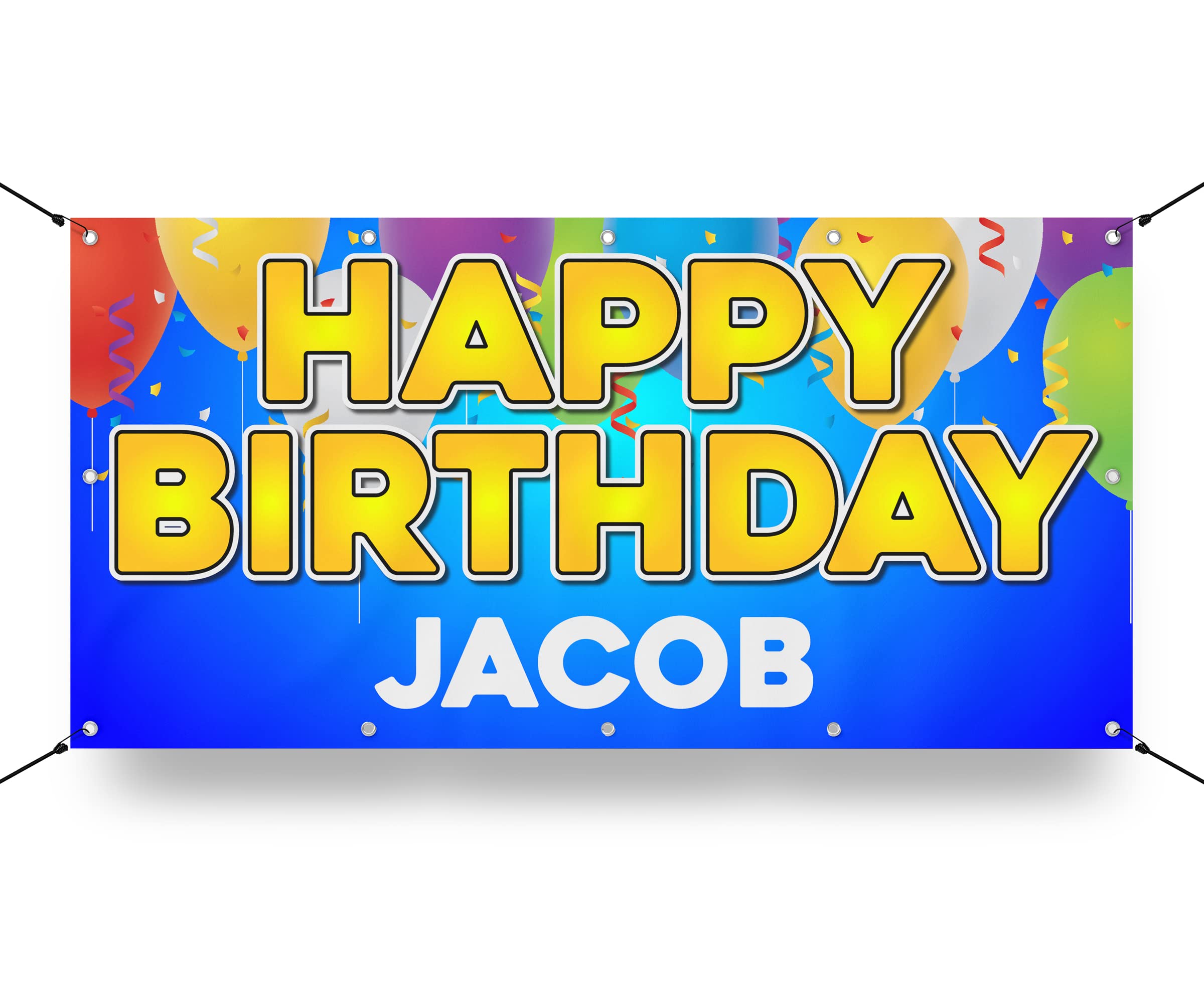 Custom Personalized Birthday Vinyl Banner Sign - 4'x8' Party Backdrop for Birthdays, Anniversaries & Celebrations | Perfect Gift & Decoration for Birthday Parties, Baby Showers & Special Events (BB-3)