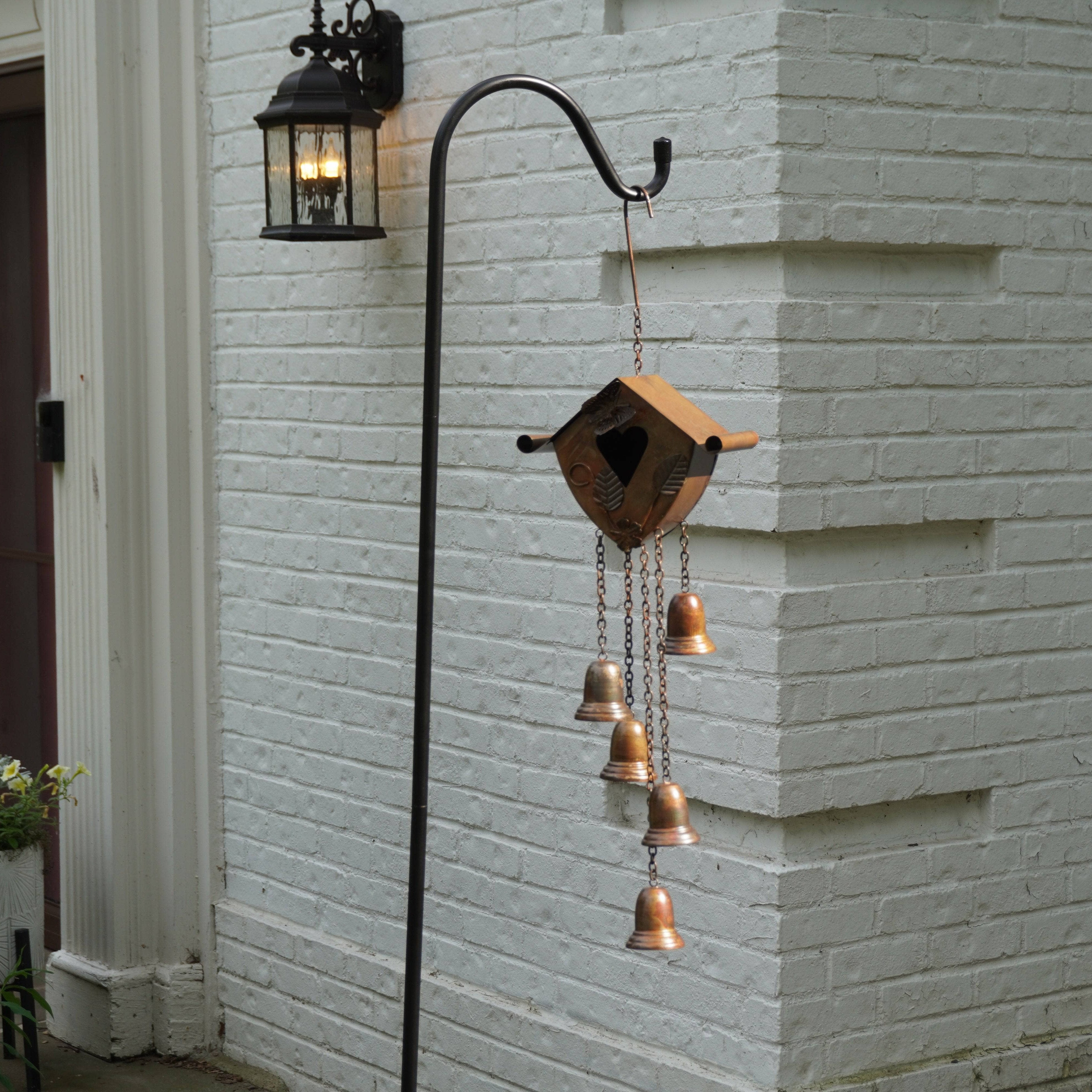 Handmade Wooden Birdhouse Wind Chime - Outdoor Garden Decor with Melodic Tones for Patio, Porch & Backyard Relaxation