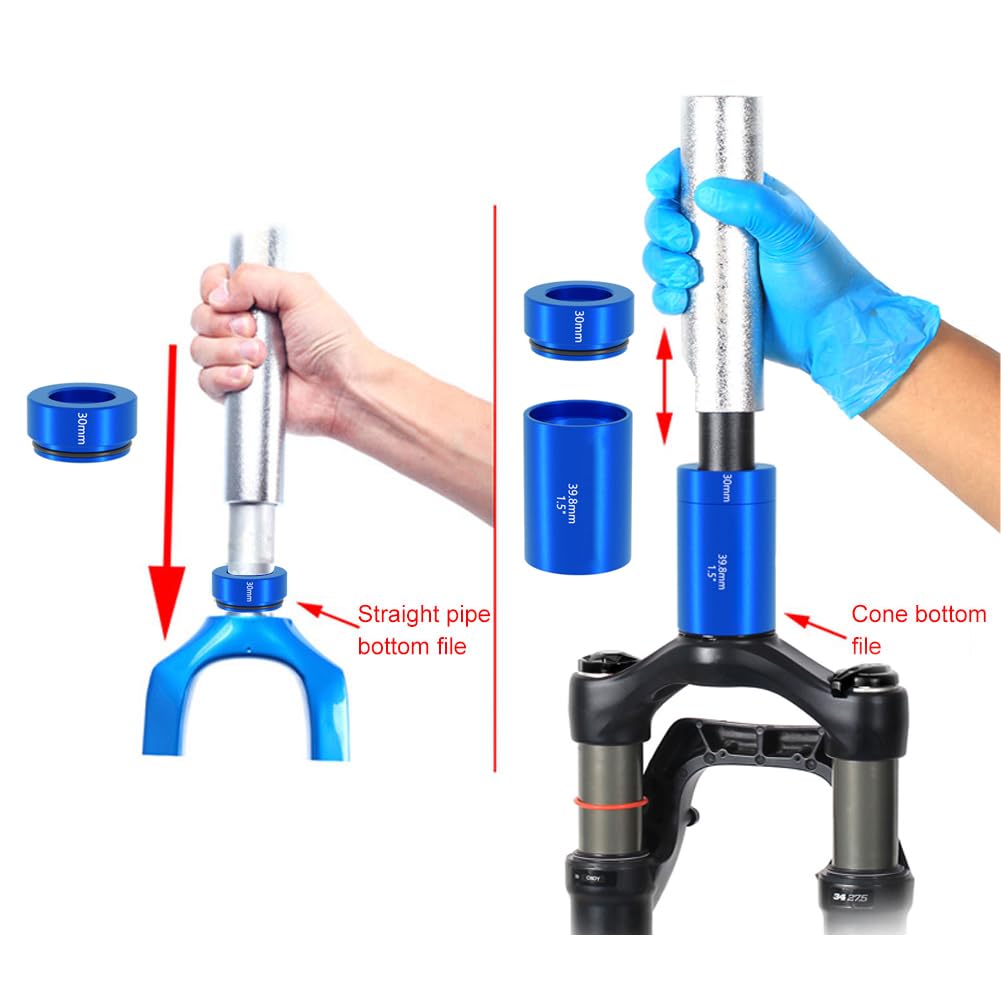 3PCS Bike Fork Crown Race Setting Tool Kit - 28.6mm Bicycle Fork Nut Installer & Front Fork Repair Set for Professional Bike Maintenance | Perfect for Mountain, Road & BMX Bikes