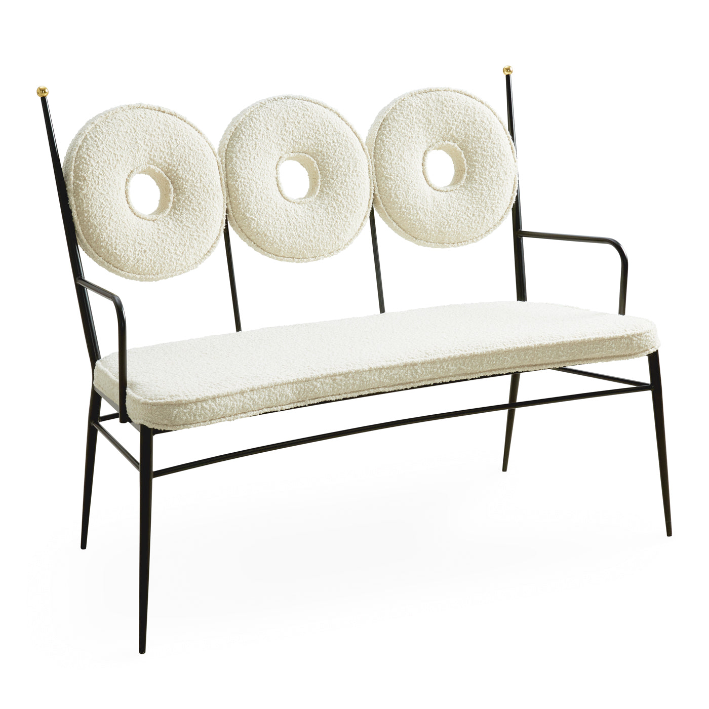 Rondo Bench - Modern Outdoor Wooden Bench for Patio, Garden, and Backyard - Perfect for Relaxing, Lounging, and Entertaining Guests