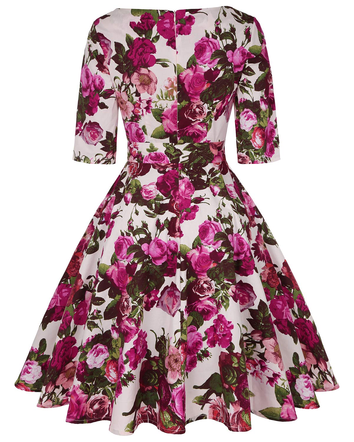 Vintage 1950s Rockabilly Swing Dress for Women - Retro Cocktail Party Prom Dress with Pockets | Perfect for Swing Dancing, Date Nights & 50s Themed Events