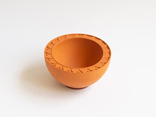 Small Terracotta Planters with Mandala Pattern for Succulents, Cactus & House Plants - Perfect for Home Decor, Office Desk & Garden Display
