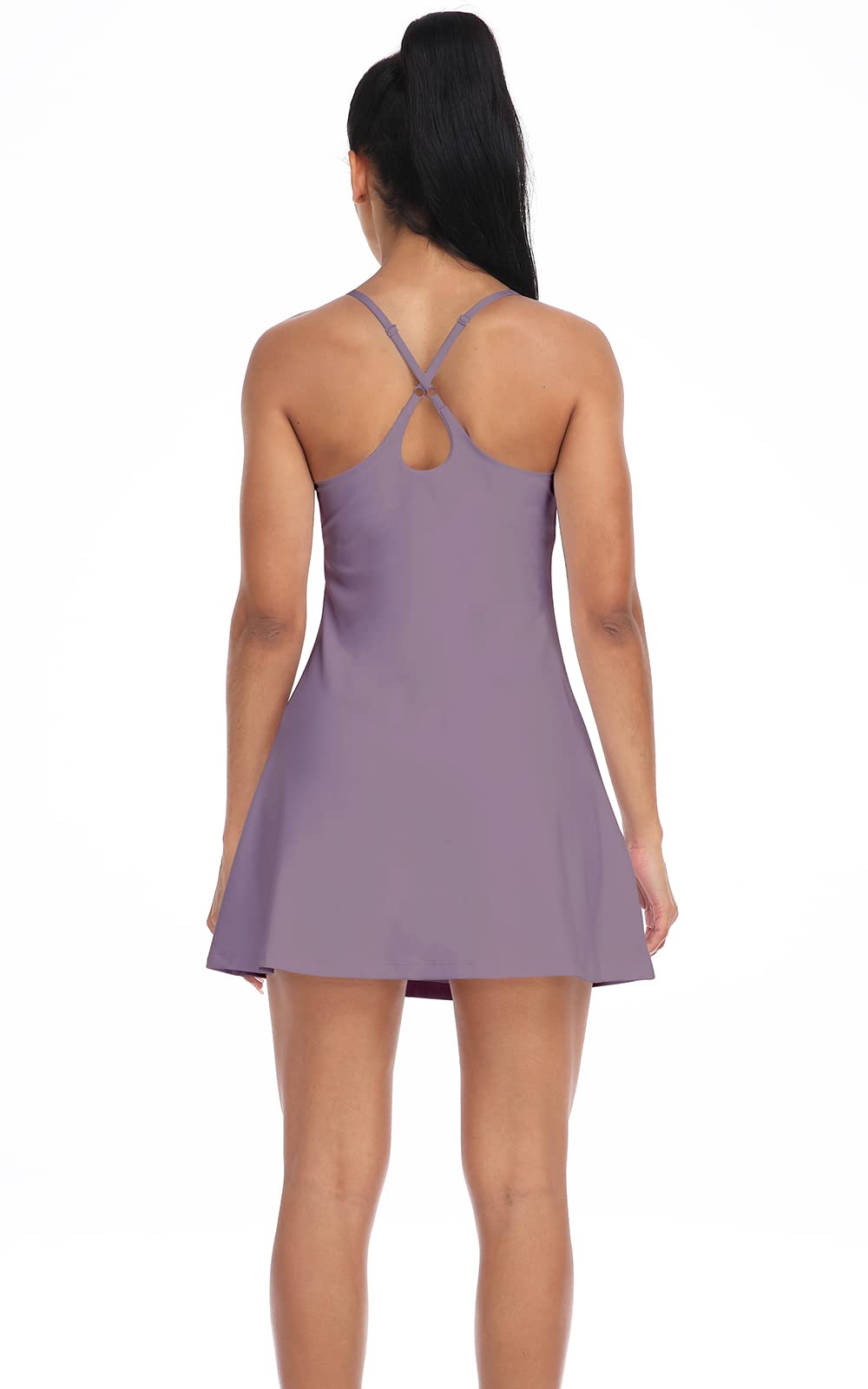 Women's Athletic Tennis Dress with Built-in Bra & Shorts - Breathable Workout Golf Dress for Running, Yoga & Gym - Perfect for Sports, Exercise & Casual Wear