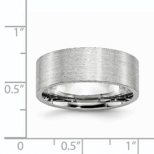 8mm Cobalt Flat Satin Wedding Band Ring for Men - Perfect for Weddings, Anniversaries & Everyday Wear