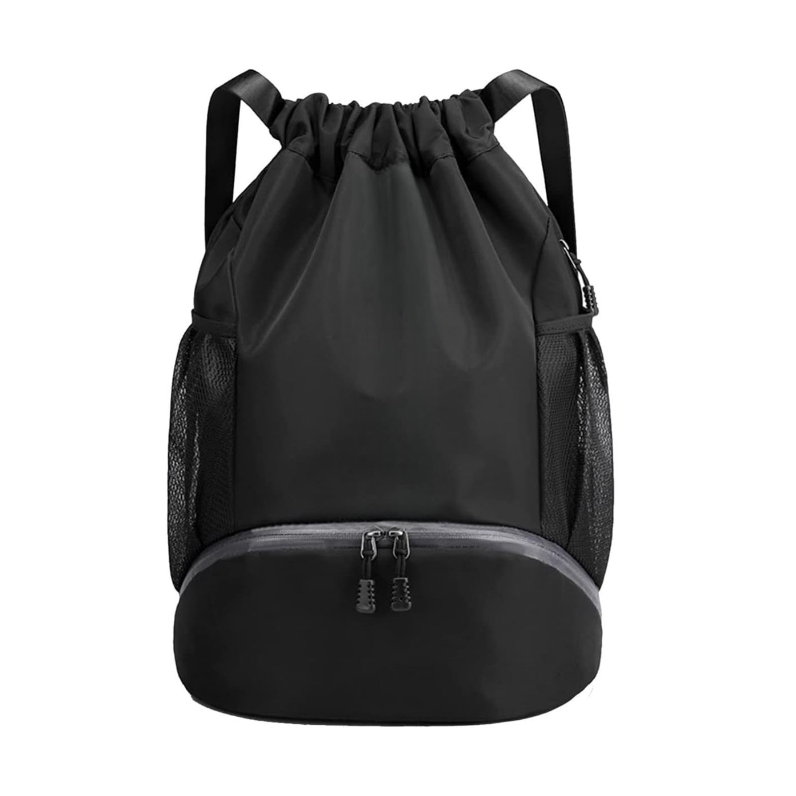 Best Soccer Backpack for Men & Women - Durable Gym, Basketball, Volleyball & Football Drawstring Bag with Ball Compartment (Black) - Perfect for Sports Practice, Travel & School