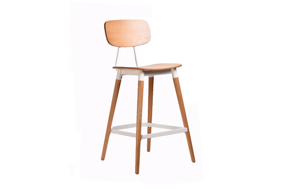 Felix Bar Stool with Plywood Seat - 740mm/29