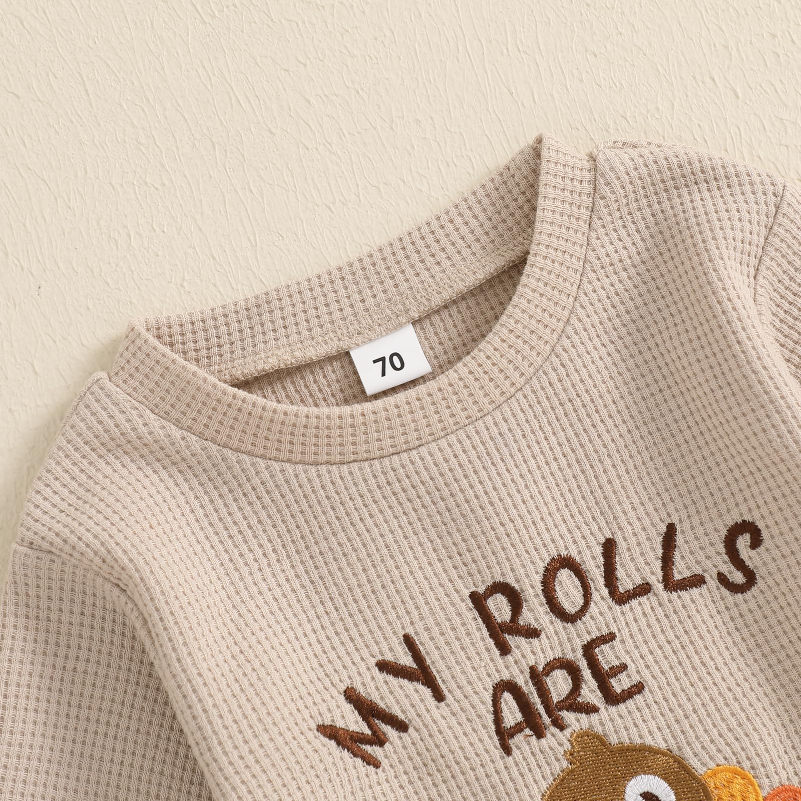 Omkzanbi Thanksgiving Baby Outfit - Neutral Fall Jumpsuit for Boys & Girls | Turkey Bubble Romper & Homemade Waffle Bodysuit | Perfect for Family Gatherings, Photo Shoots & Holiday Celebrations