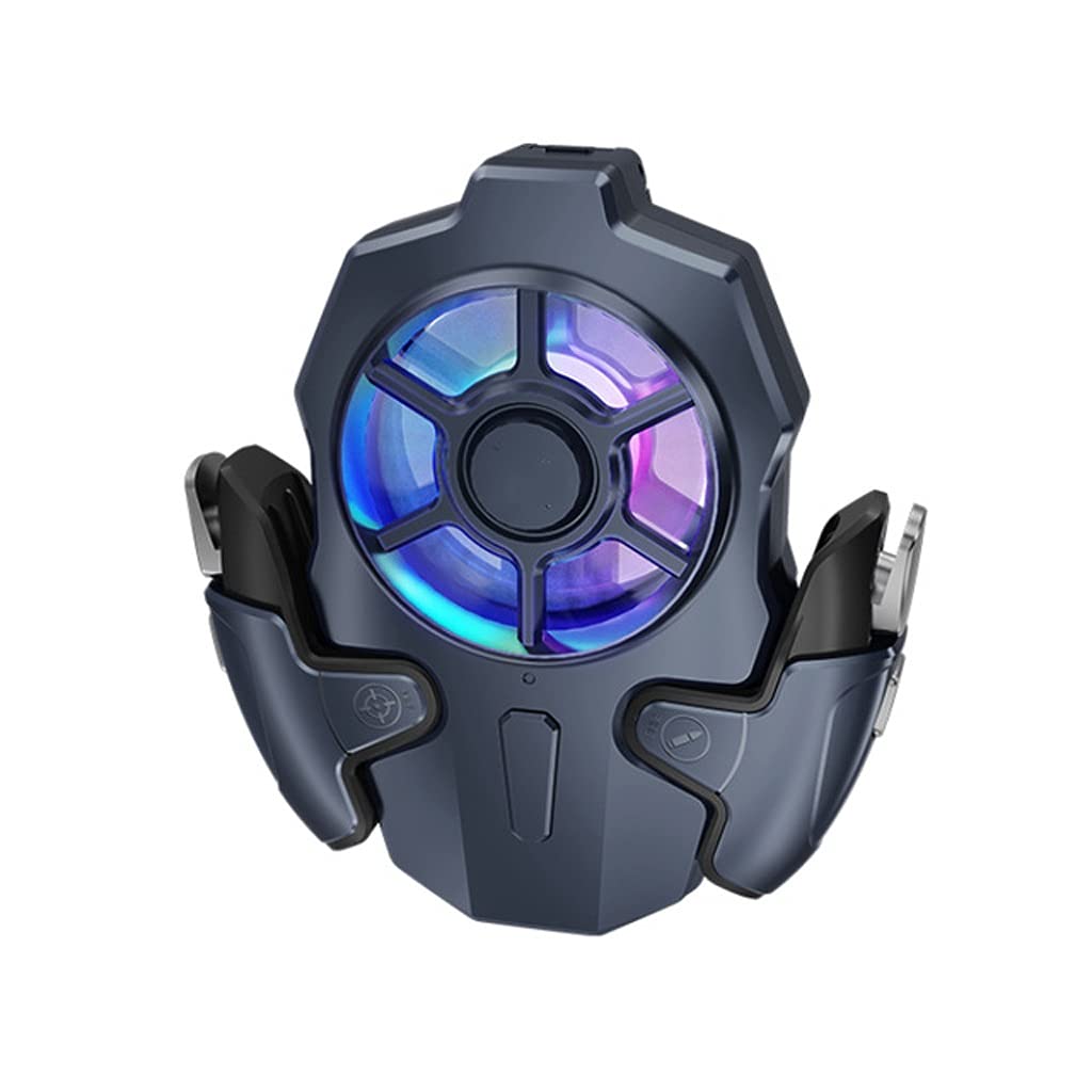 XJJZS Phone Cooling Fan - Portable Phone Radiator with Gaming Controller Joystick for iPhone Android | Fast Cooling for Gaming, Streaming & Heavy Phone Use