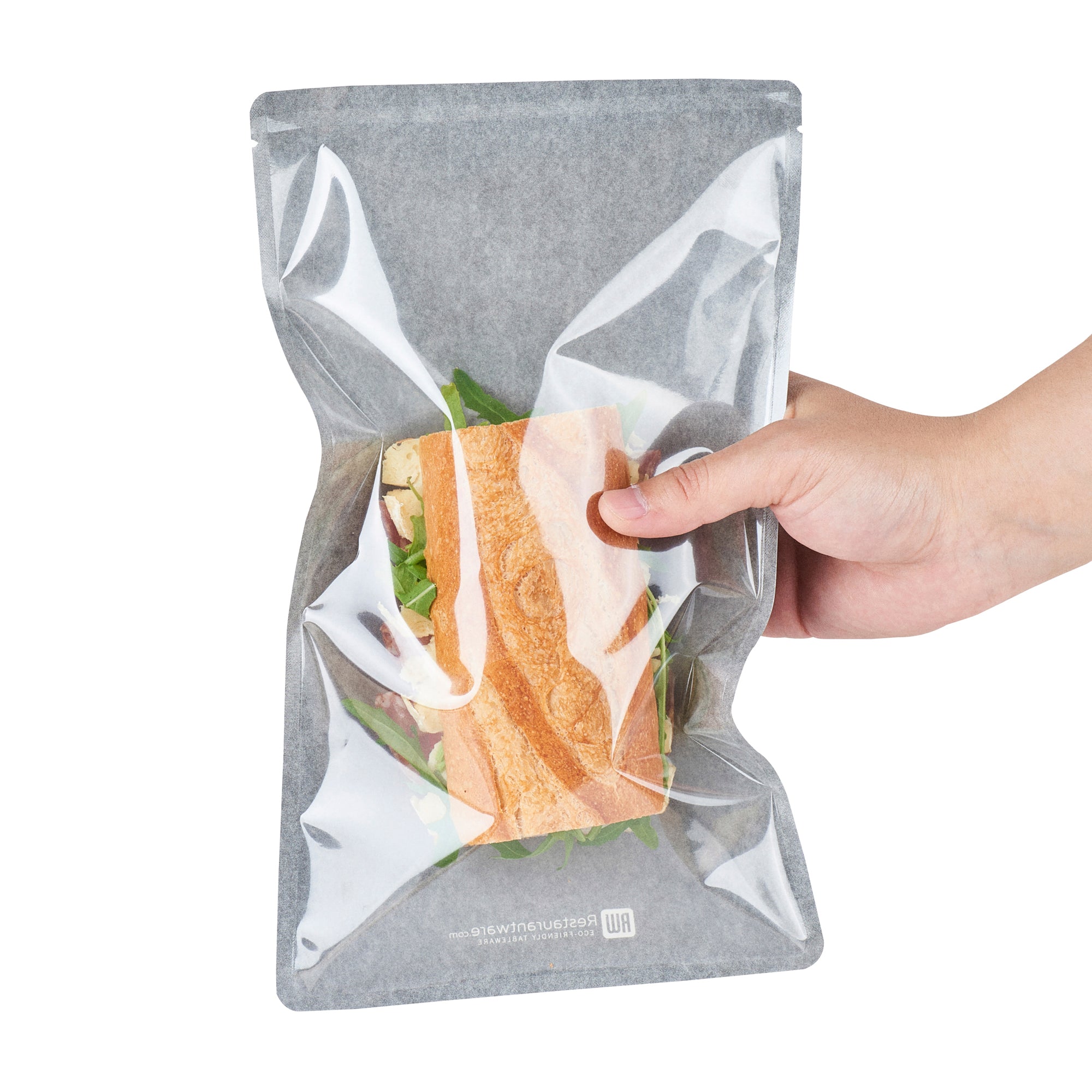 Black Plastic Large Sandwich & Snack Bags - Heat Sealable 11.5